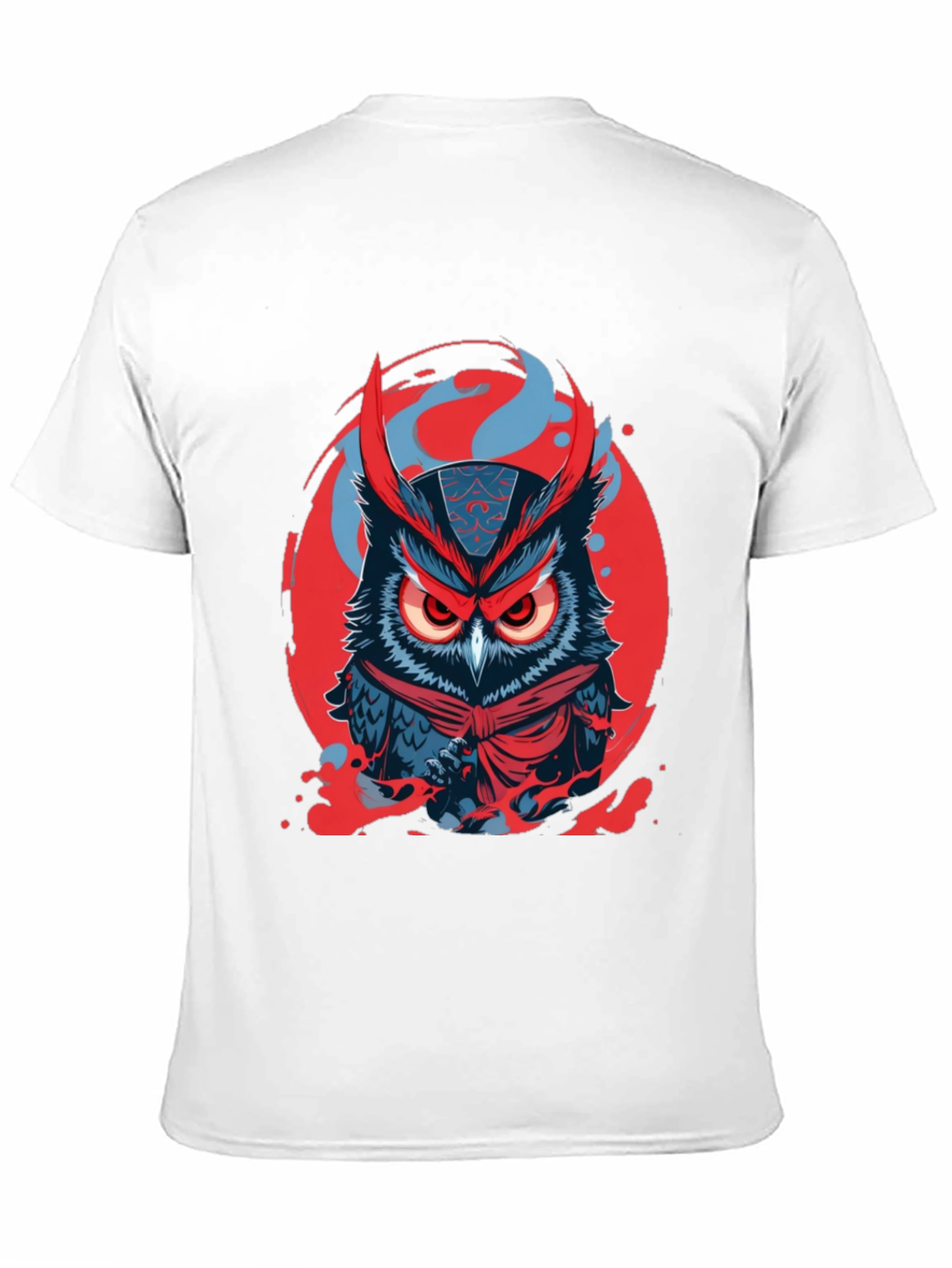 Ninja Owl Graphic Tee - Black Cotton Blend