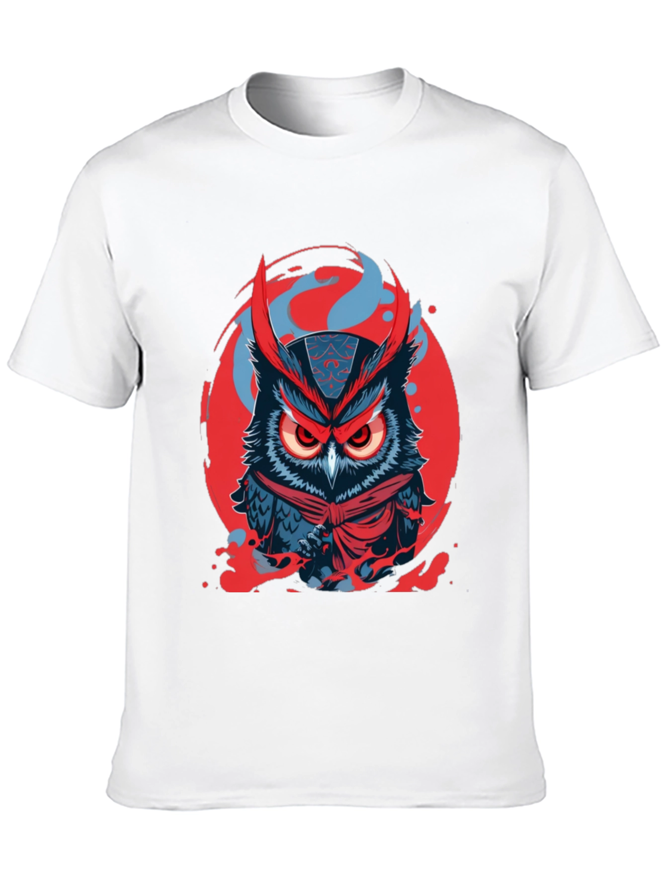 Ninja Owl Graphic Tee - Black Cotton Blend