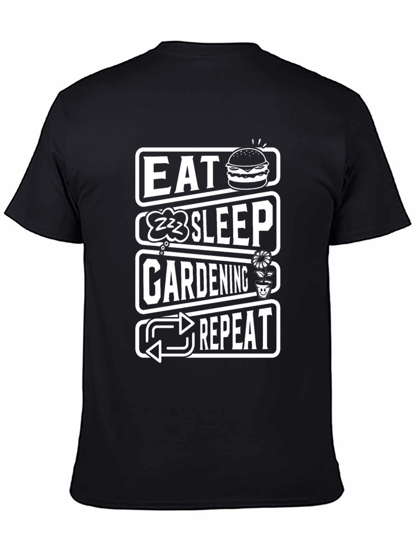 Eat Sleep Gardening Repeat Graphic Tee