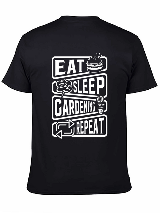 Eat Sleep Gardening Repeat Graphic Tee