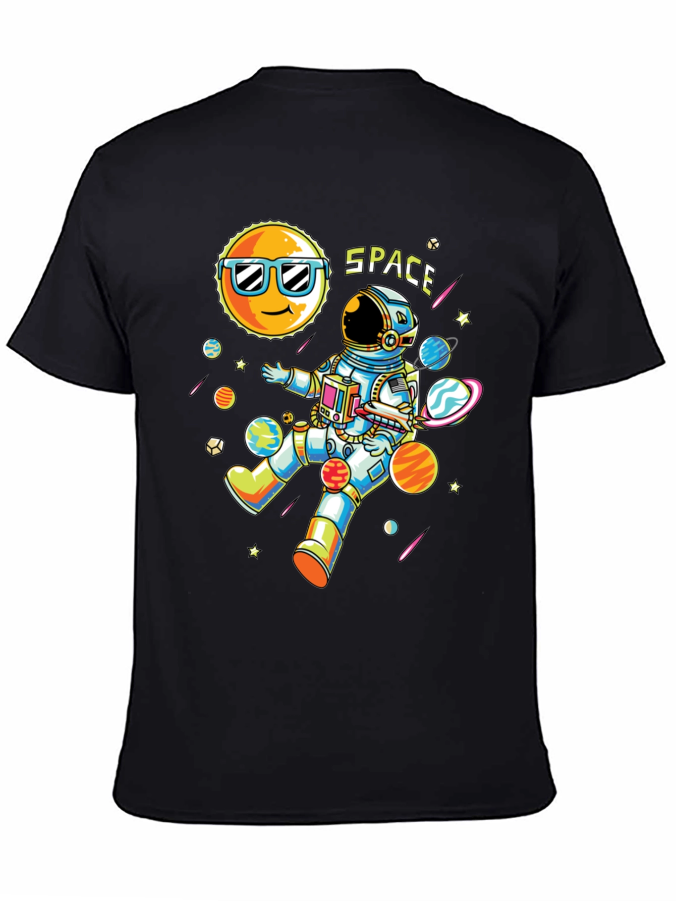 Cool Space Astronaut Graphic T-Shirt