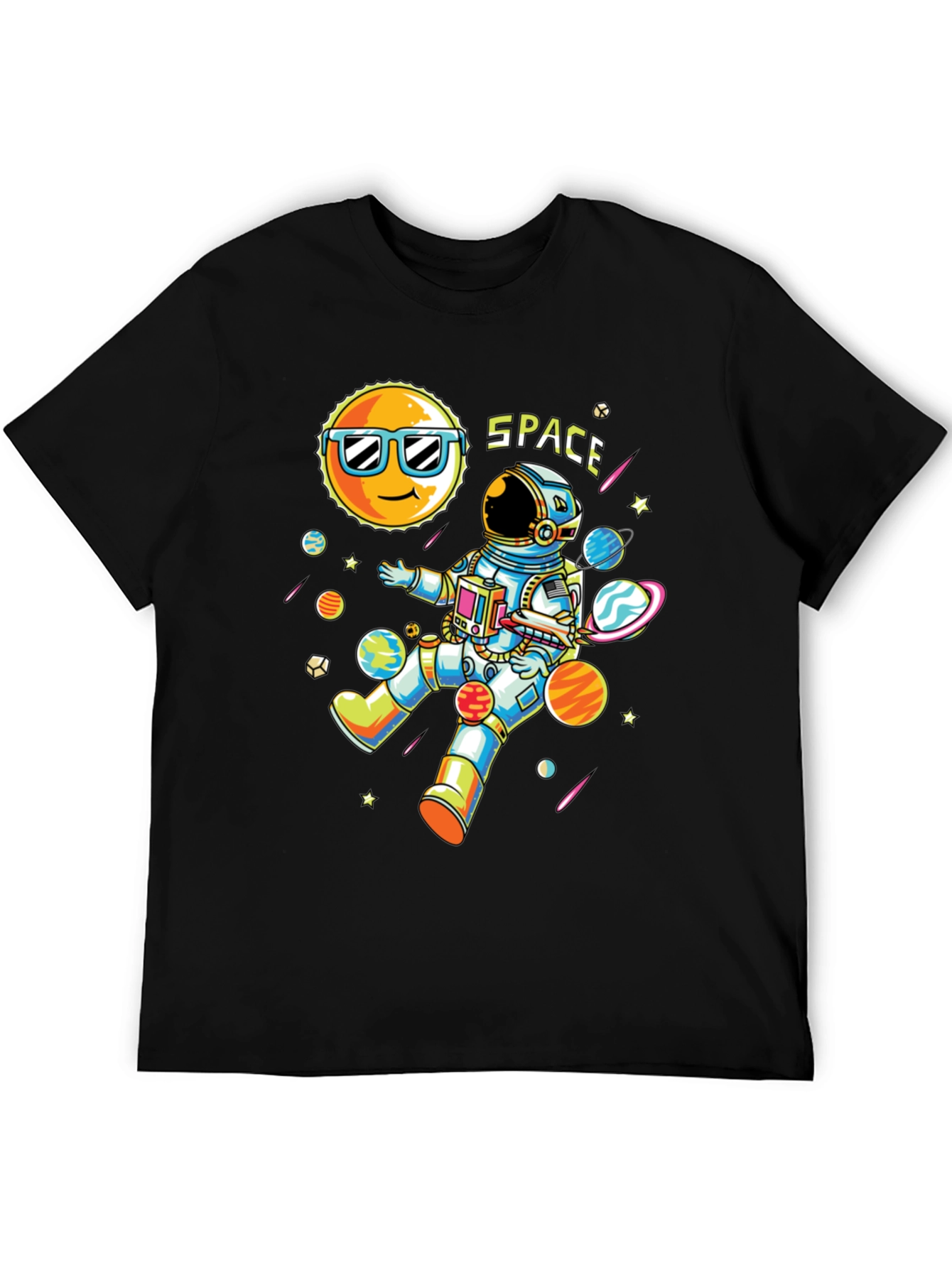 Cool Space Astronaut Graphic T-Shirt