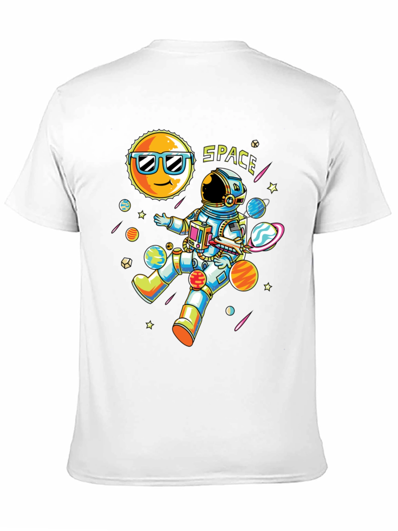 Cool Space Astronaut Graphic T-Shirt
