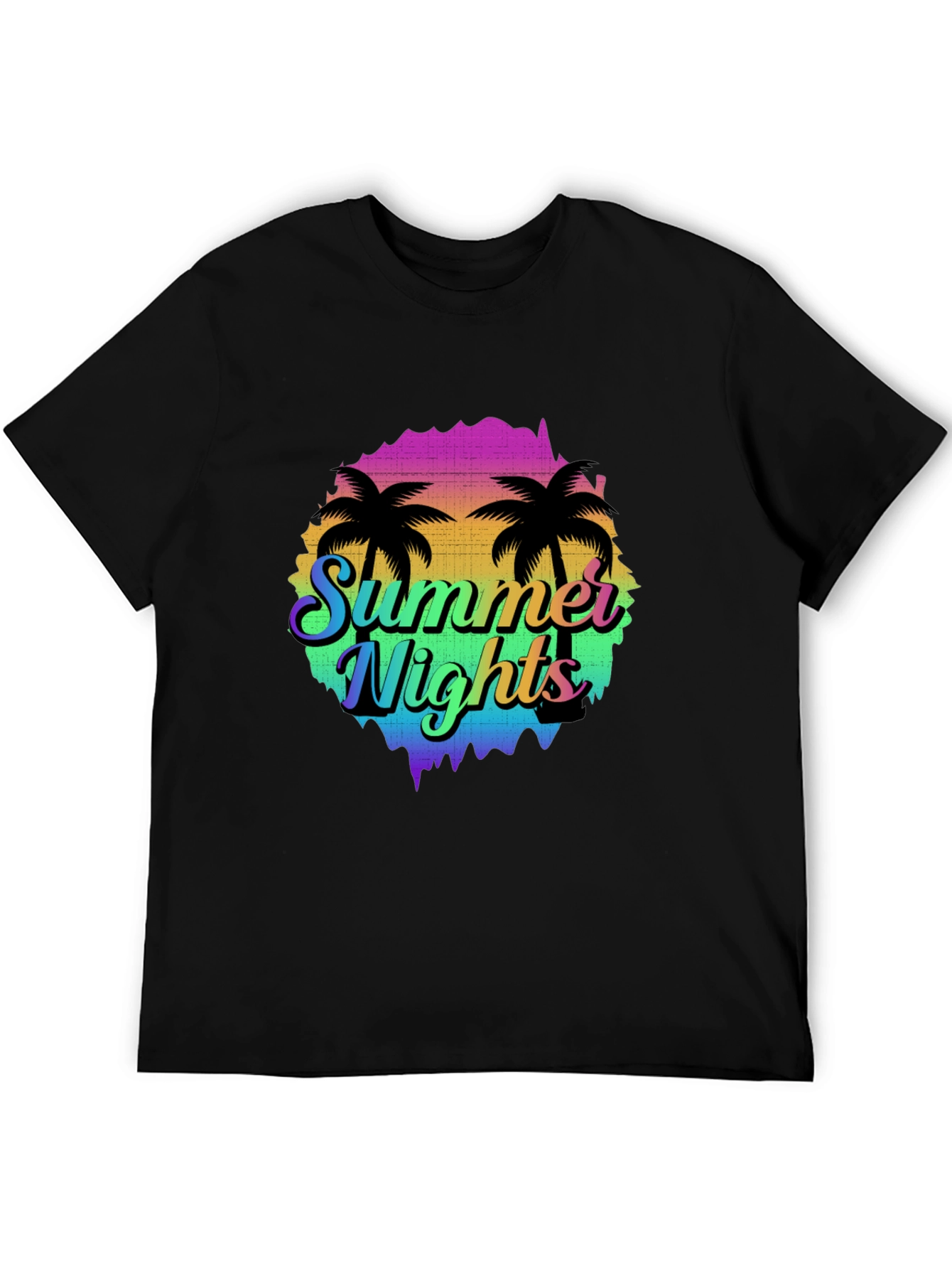 Summer Nights Palm Tree Graphic T-Shirt