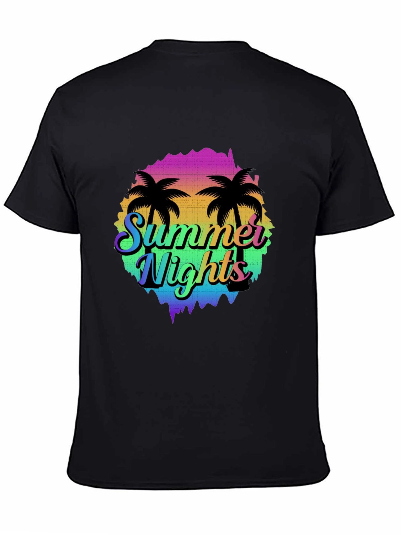 Summer Nights Palm Tree Graphic T-Shirt