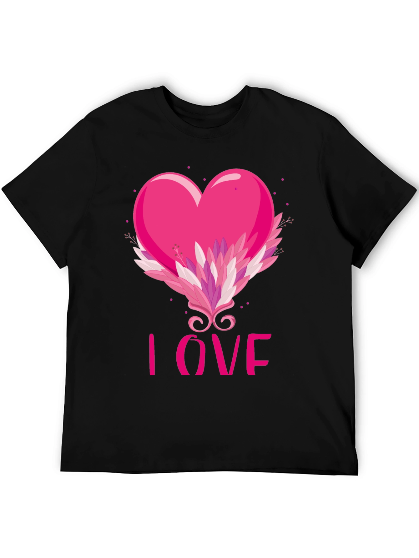 I Love Pink Heart Graphic Tee