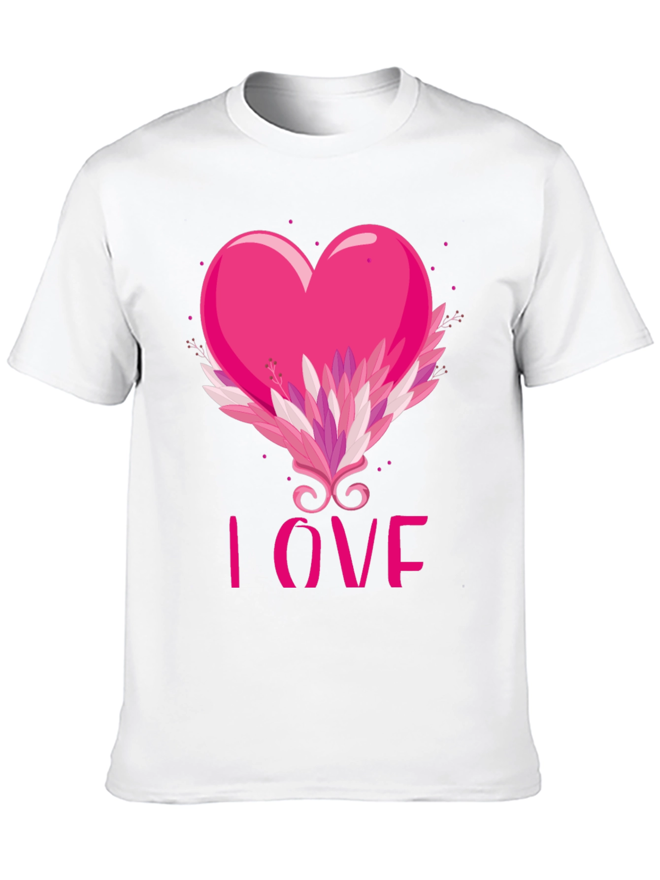 I Love Pink Heart Graphic Tee