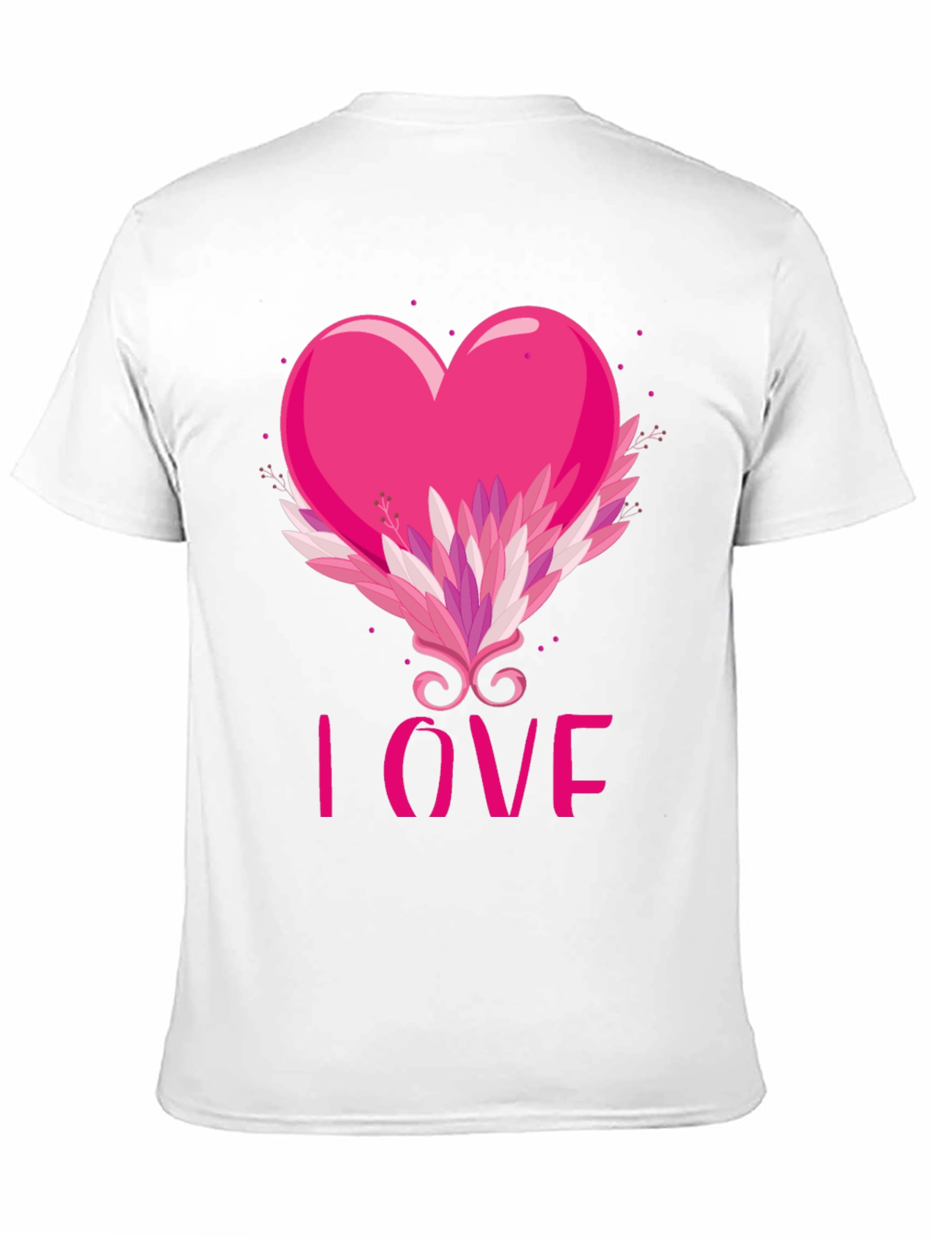 I Love Pink Heart Graphic Tee
