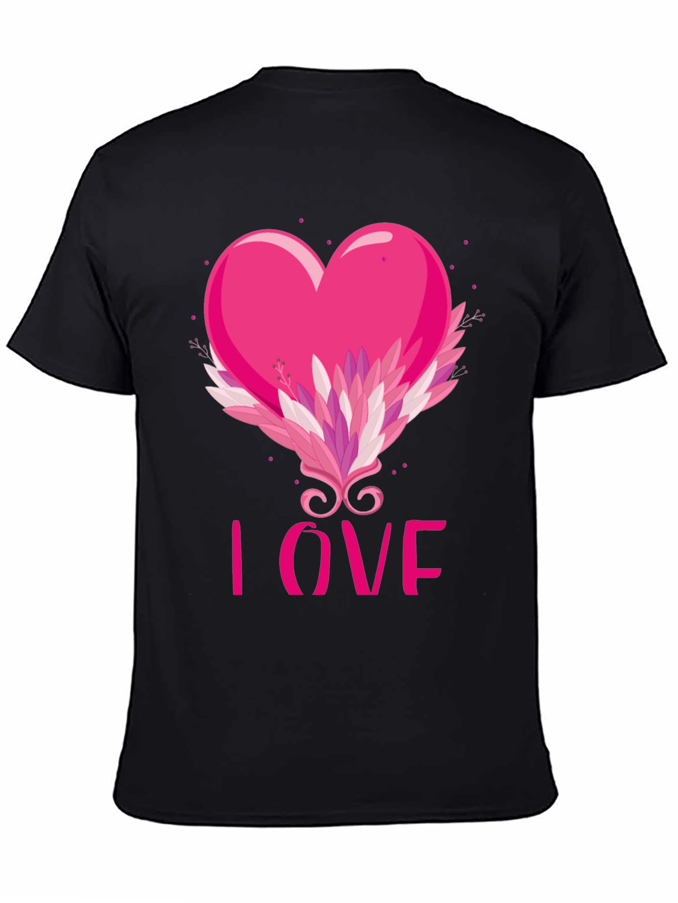 I Love Pink Heart Graphic Tee