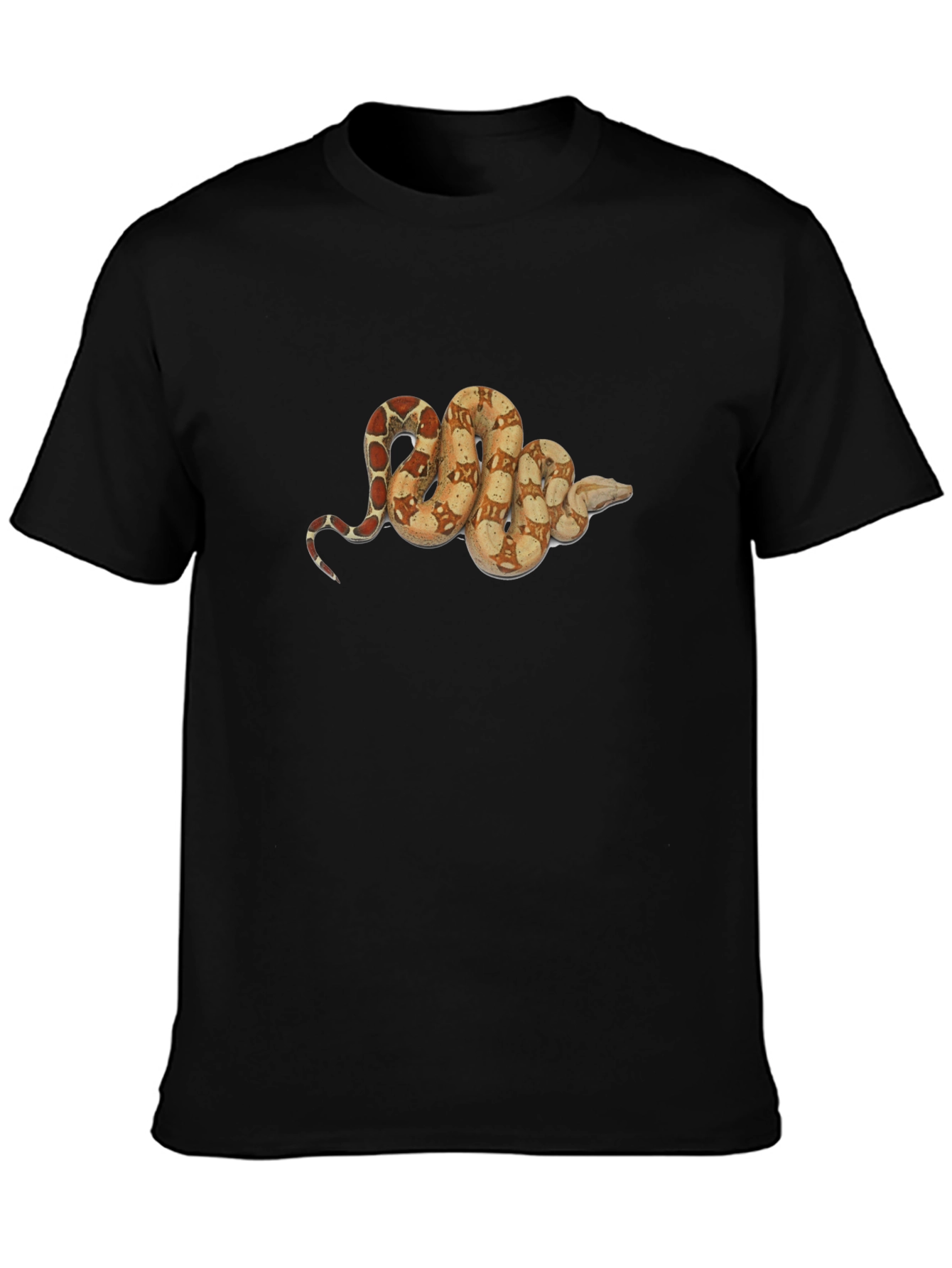 Snake Print Black T-Shirt
