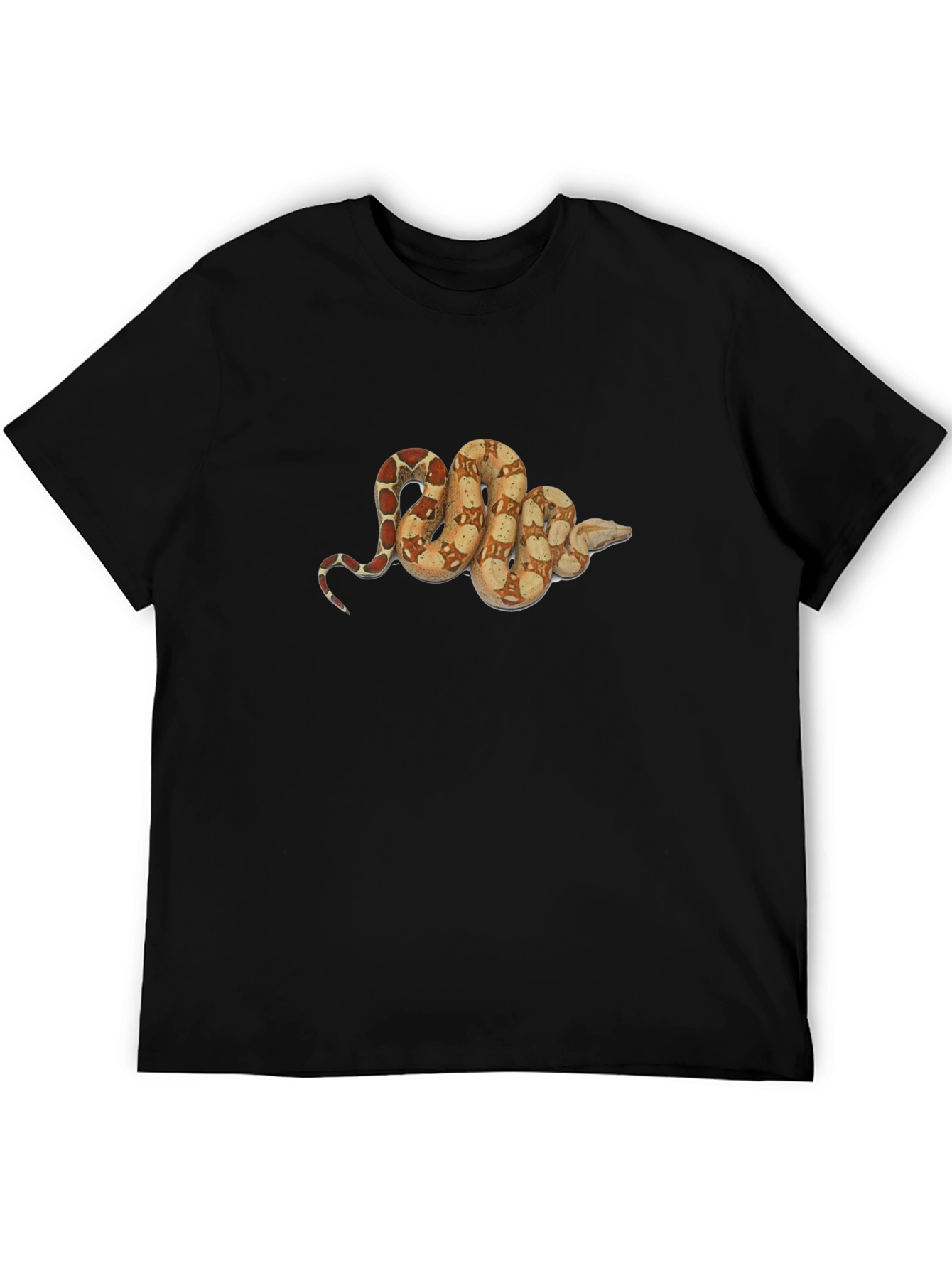 Snake Print Black T-Shirt