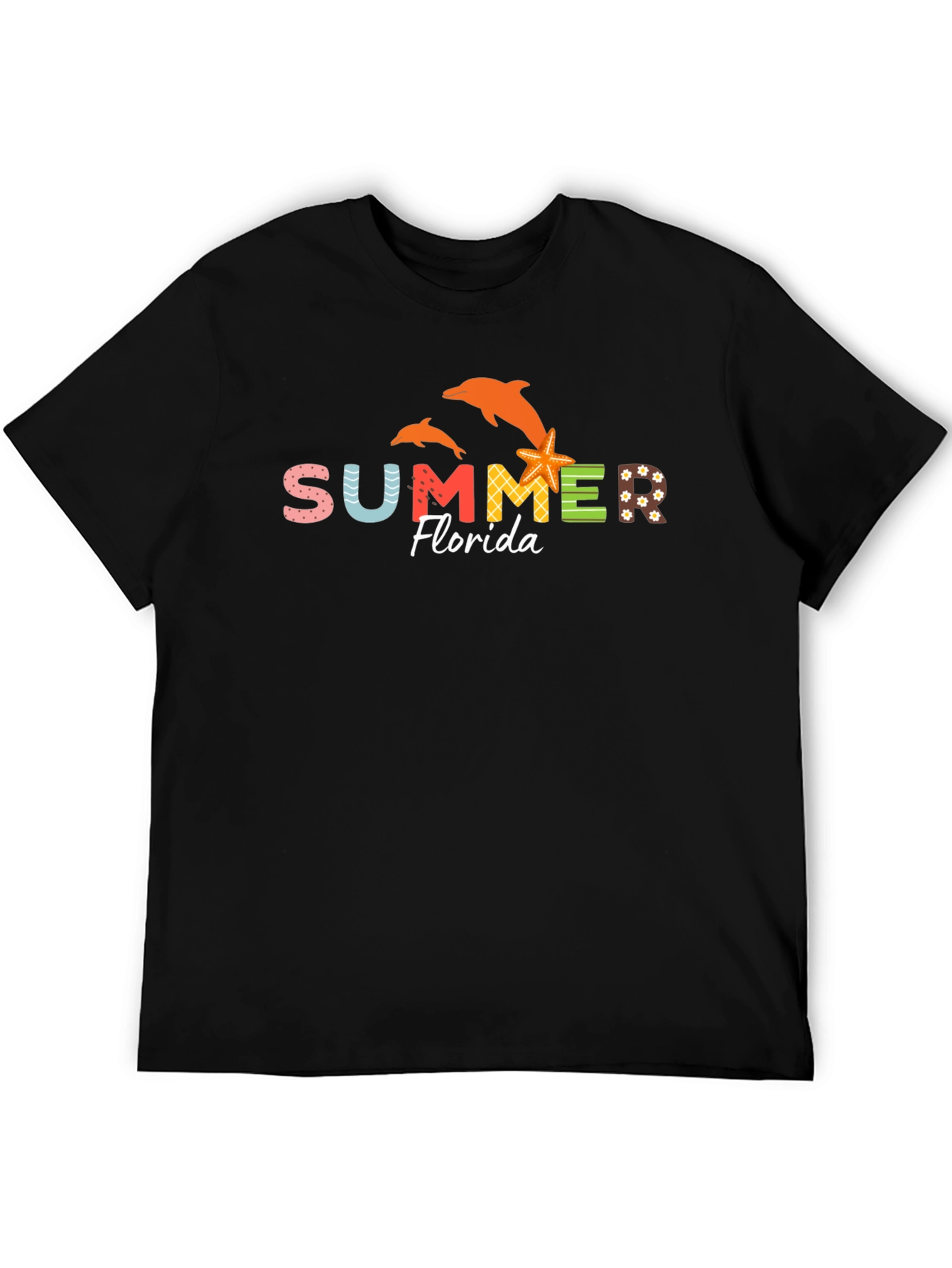 Summer Florida T-Shirt - Dolphin Starfish Design