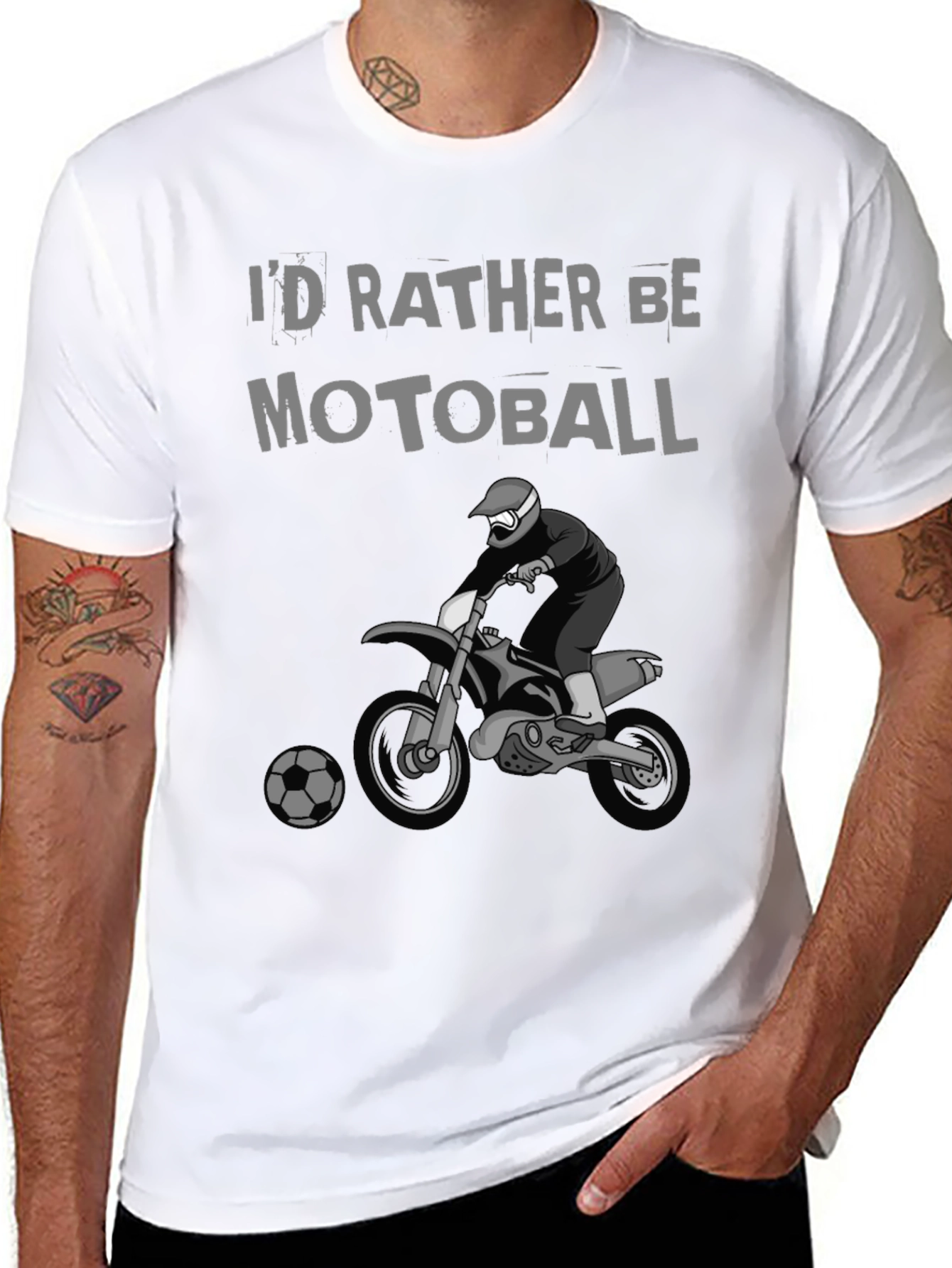 Motoball T-Shirt - Biker Soccer Tee