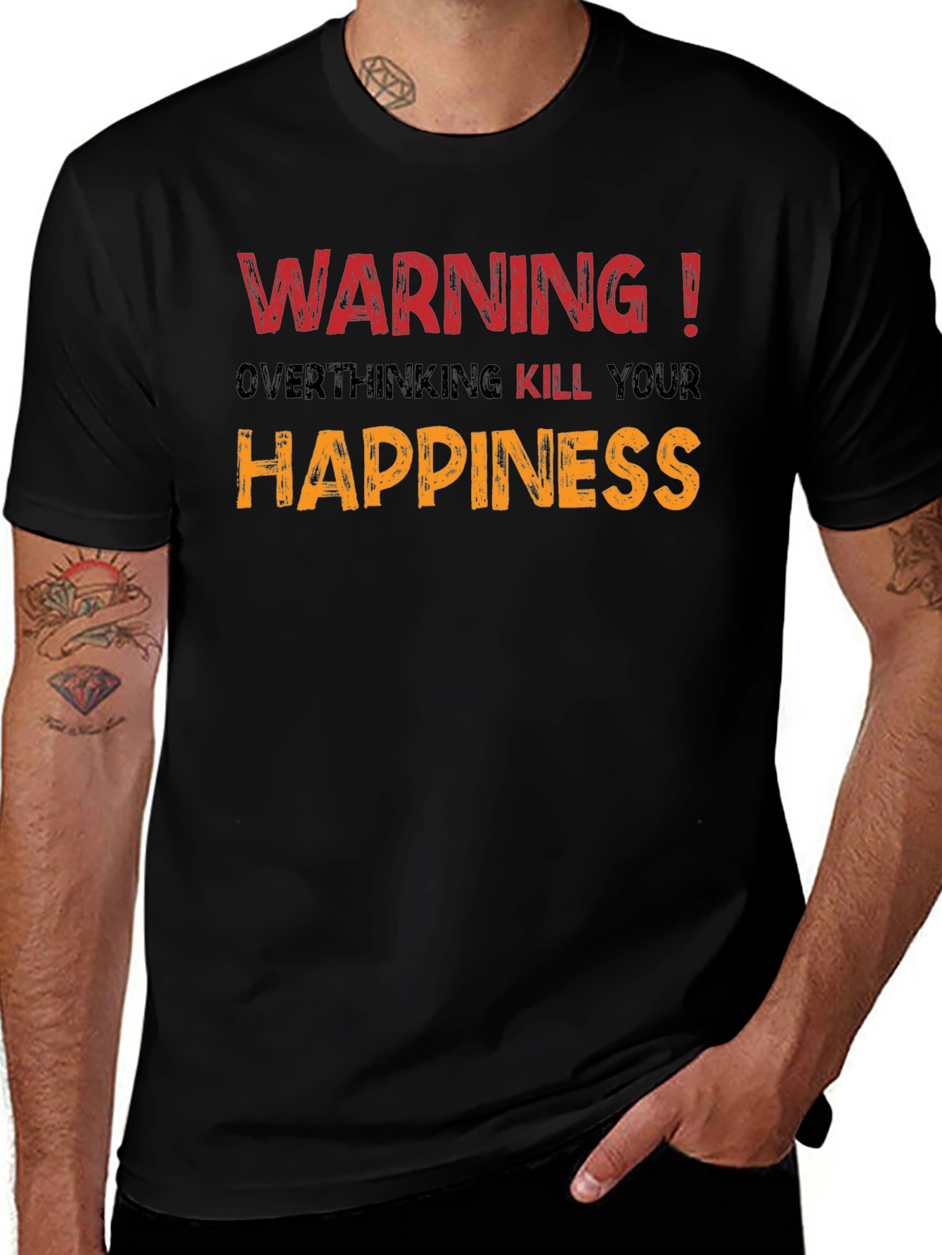 Warning! Overthinking Kills Happiness Graphic Tee
