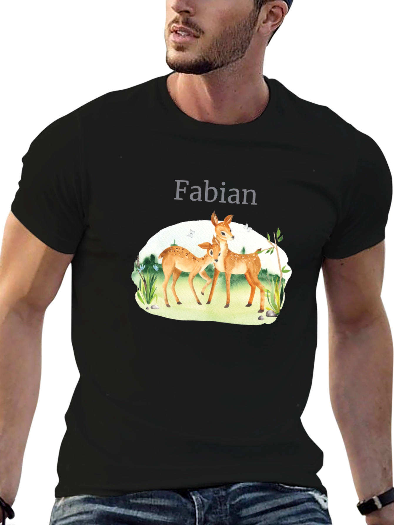 Personalized Deer Family T-Shirt - Fabian