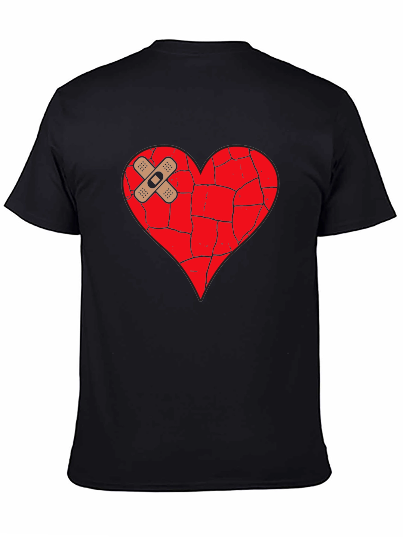 Mended Heart Graphic Tee - Unisex Black T-Shirt