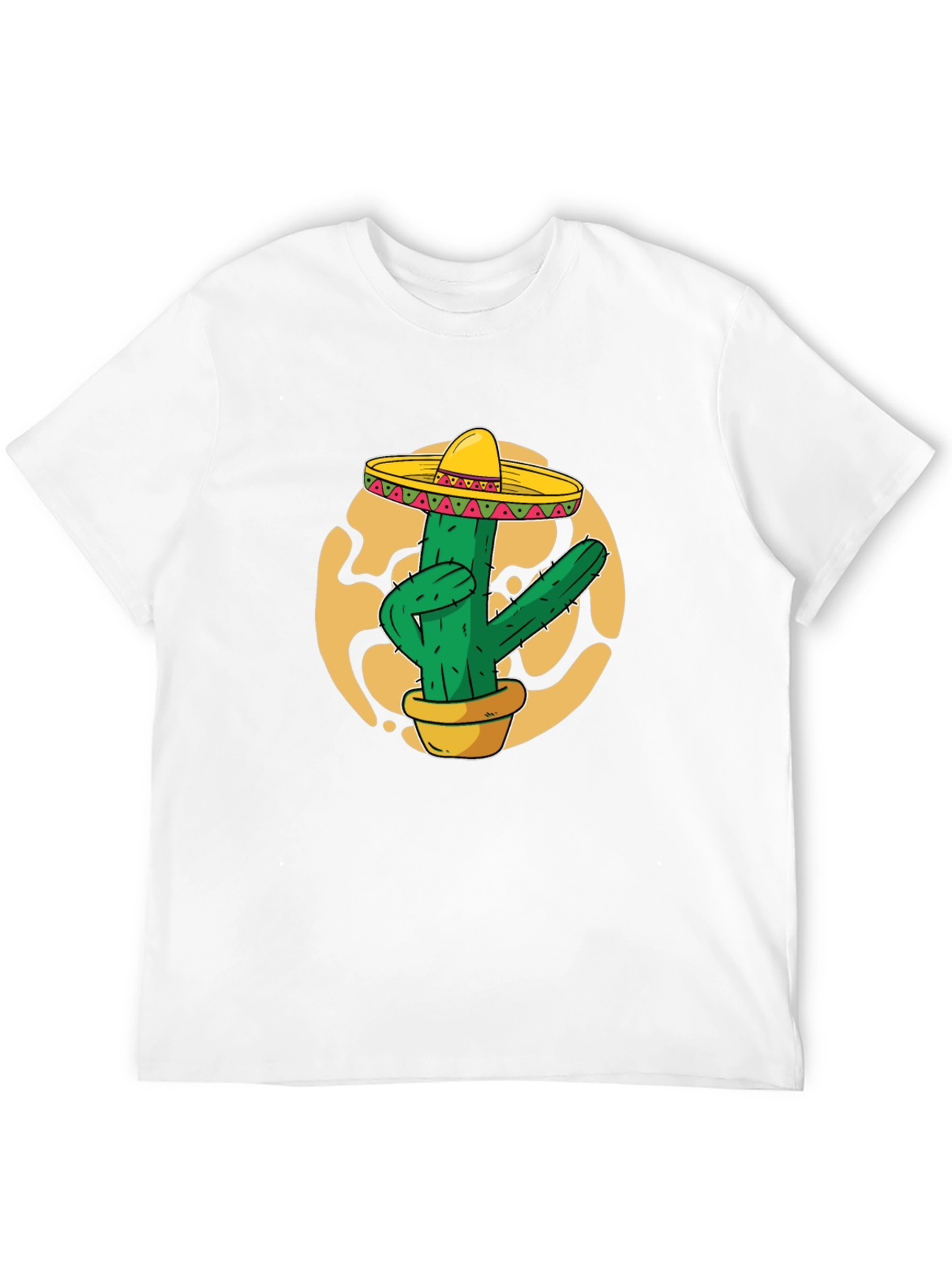 Cactus Sombrero Graphic T-Shirt - Black Cotton Tee