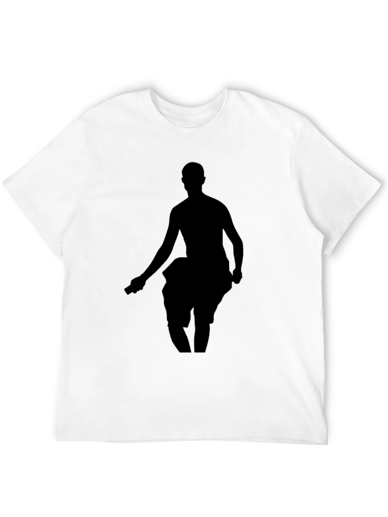Mens Black Graphic Tee - Silhouette Design