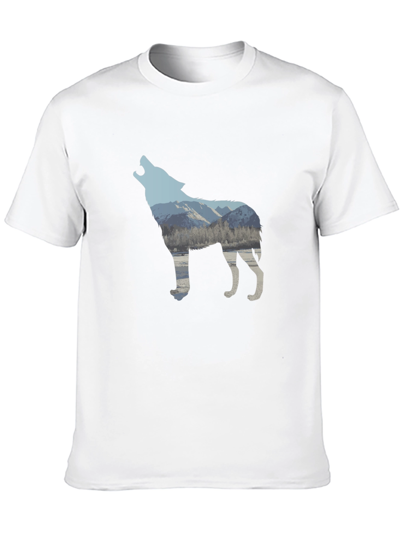 Wolf Silhouette Graphic Tee - Unisex Black T-Shirt