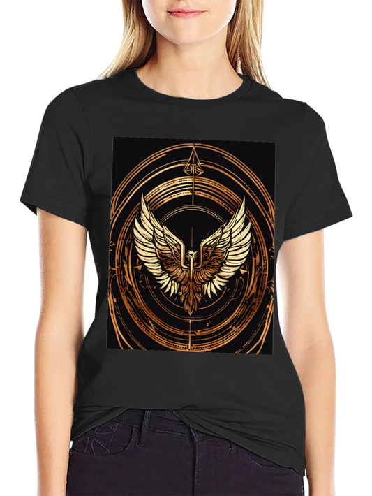 Golden Phoenix Graphic Tee - Black