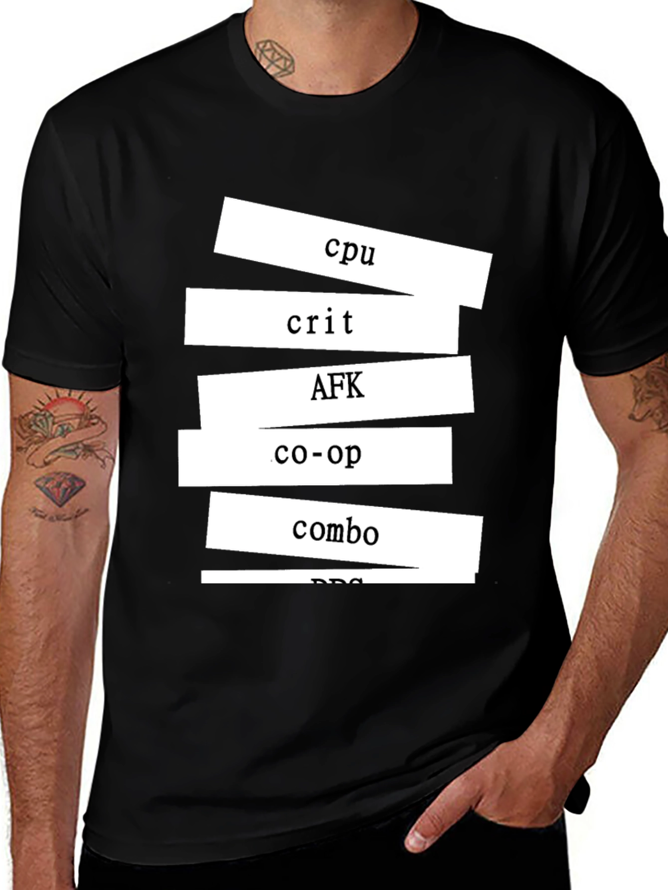 Gamer T-Shirt - CPU Crit AFK Co-op Combo Design