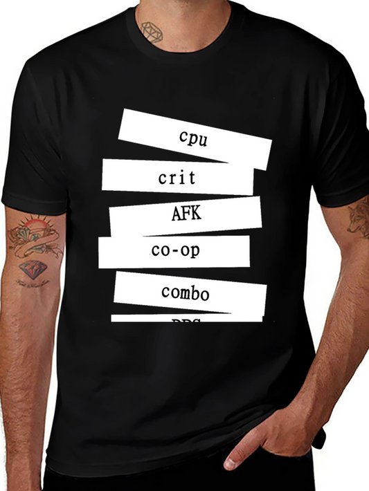 Gamer T-Shirt - CPU Crit AFK Co-op Combo Design