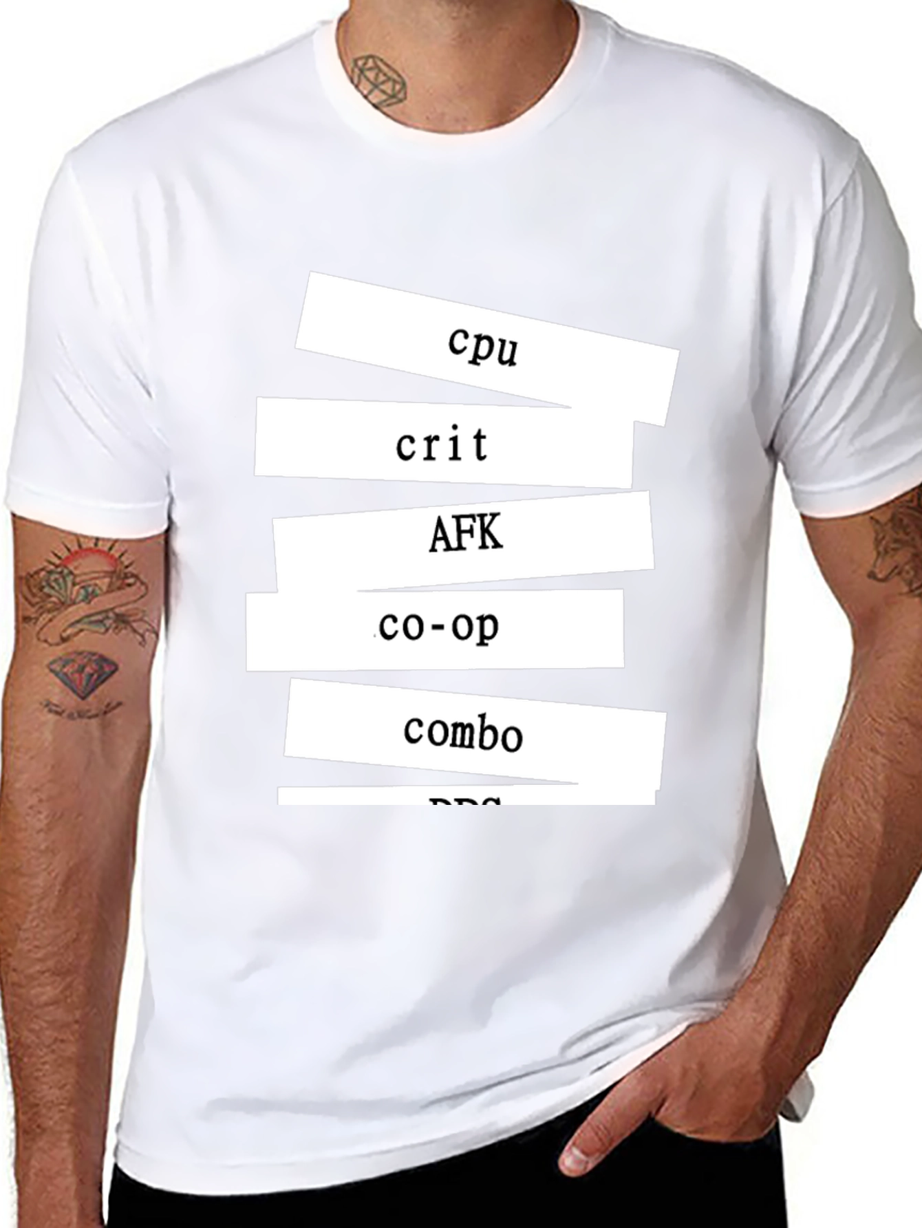 Gamer T-Shirt - CPU Crit AFK Co-op Combo Design