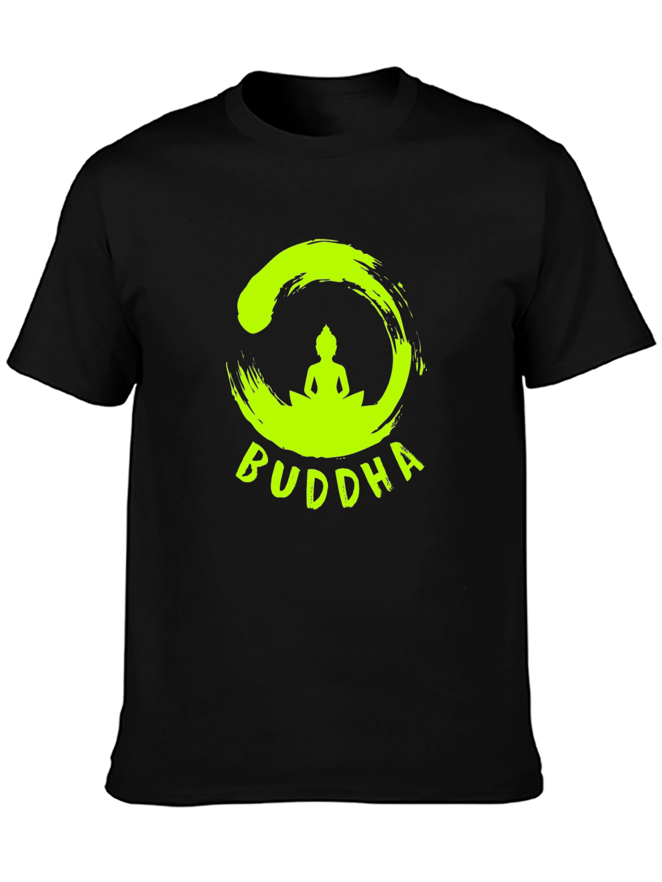 Buddha Graphic Print Black T-Shirt