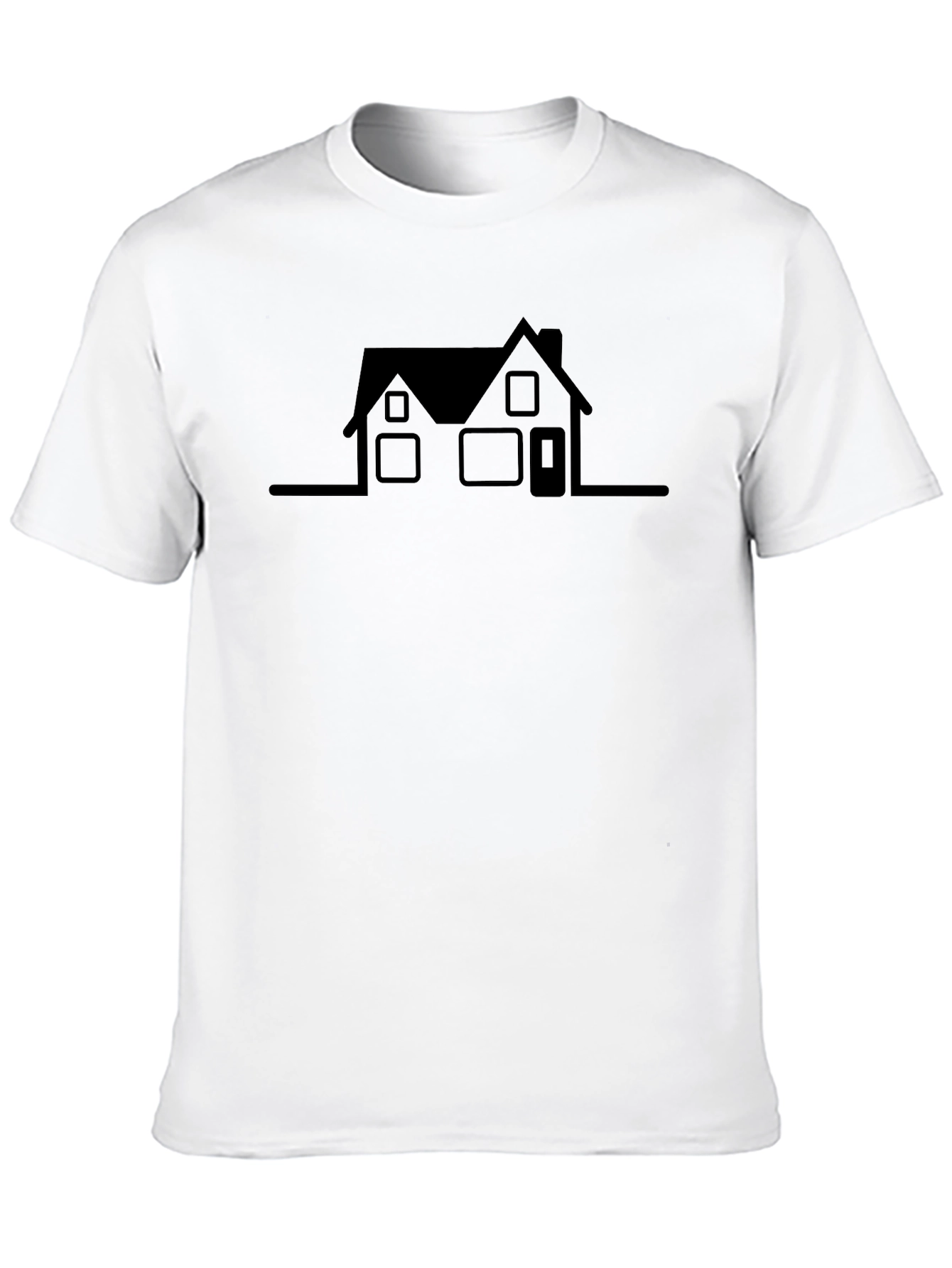 Minimalist House Design Black T-Shirt
