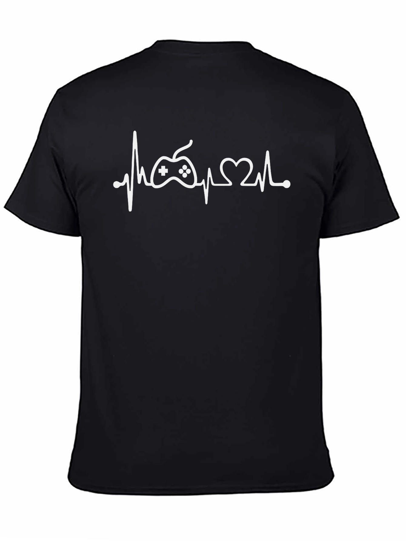 Gamer Heartbeat T-Shirt - Black Cotton Tee