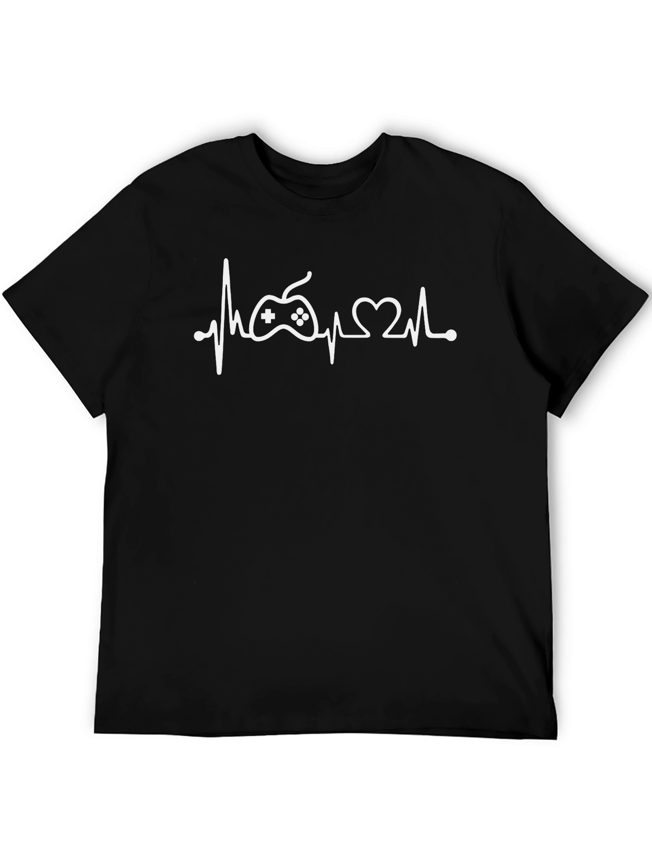 Gamer Heartbeat T-Shirt - Black Cotton Tee
