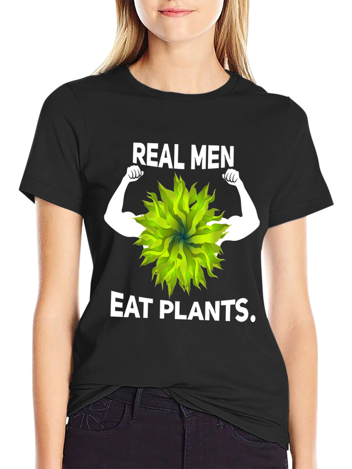 Real Men Eat Plants T-Shirt - Vegan Fitness