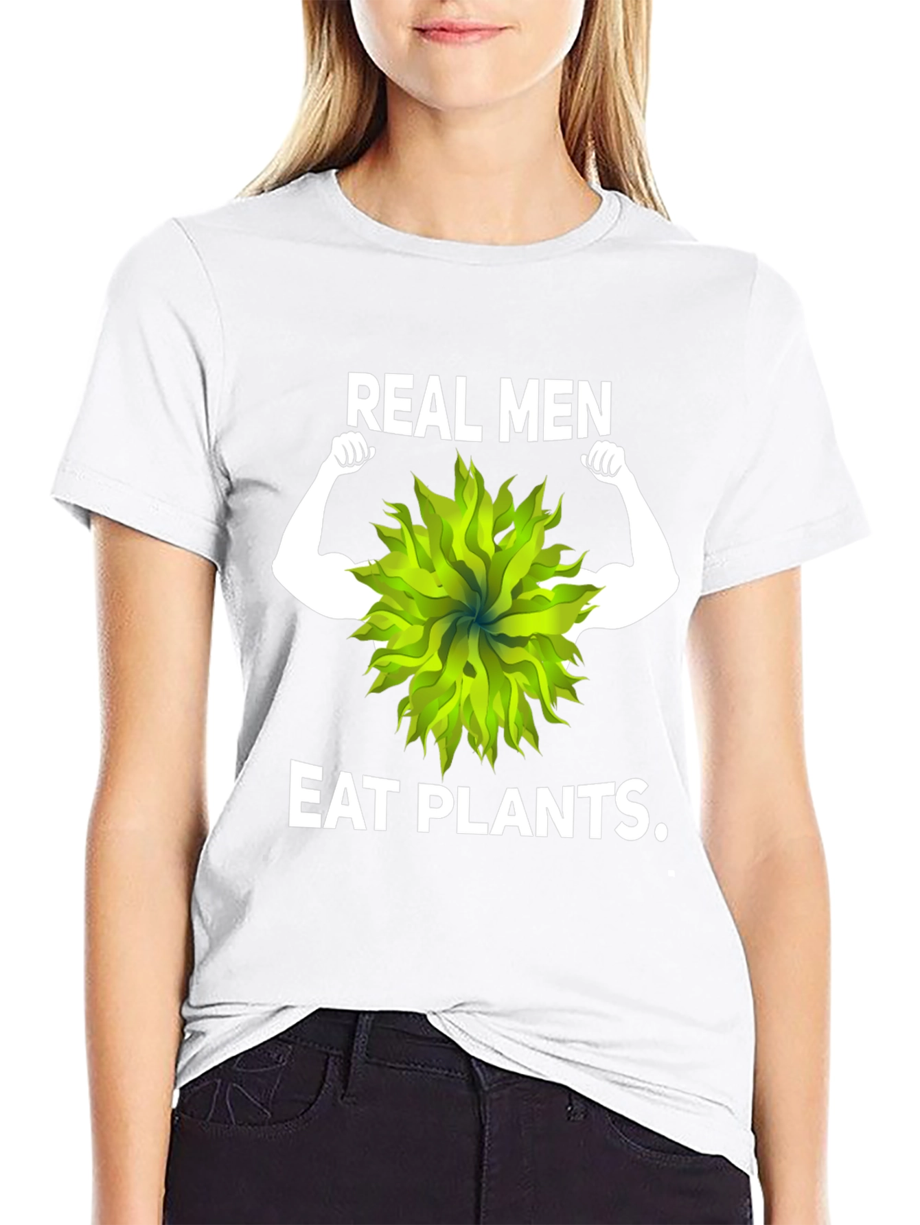 Real Men Eat Plants T-Shirt - Vegan Fitness