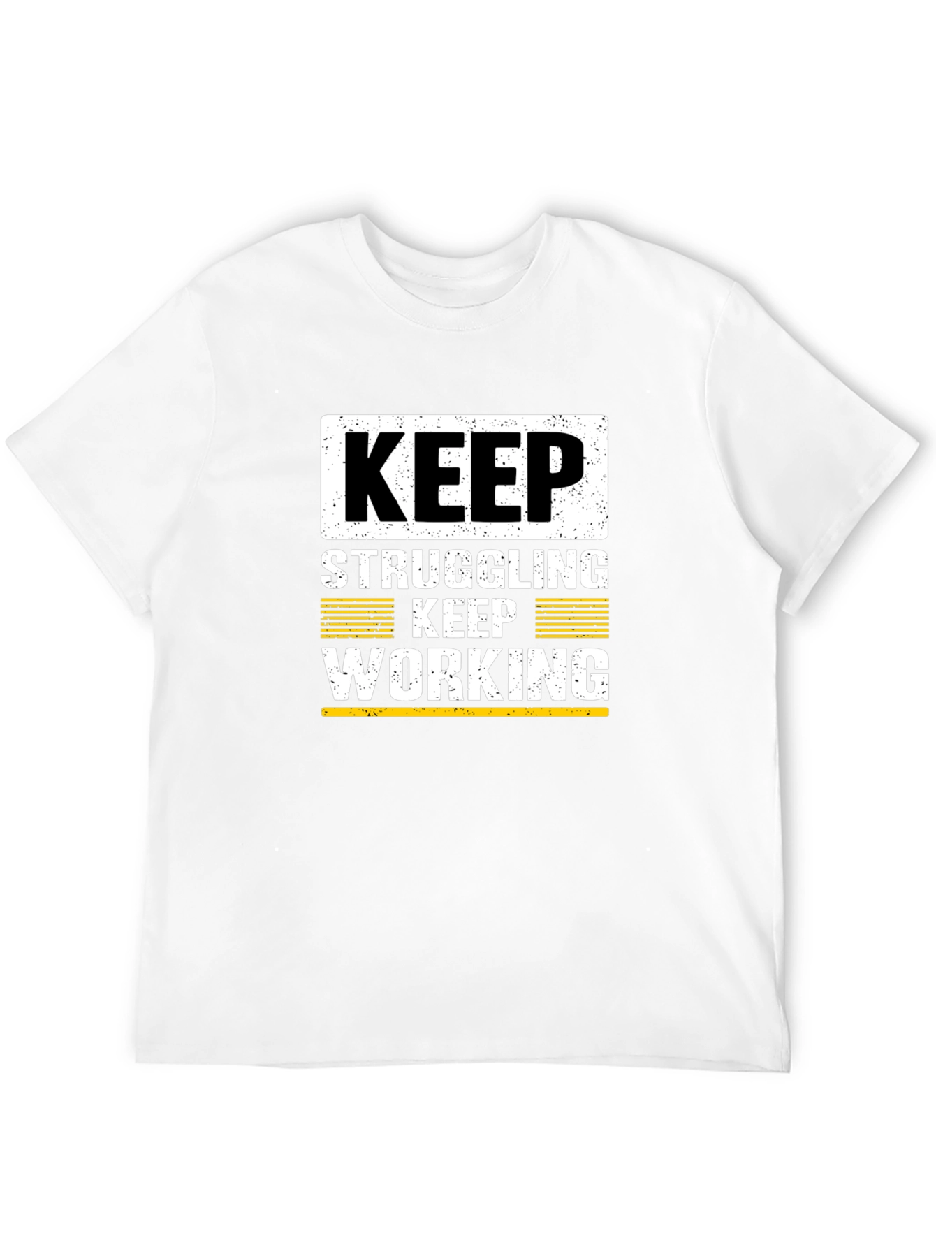 Motivational Keep Working Black T-Shirt
