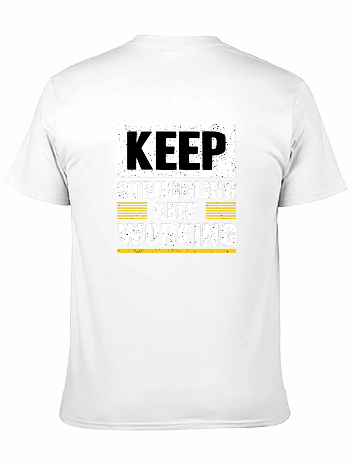 Motivational Keep Working Black T-Shirt