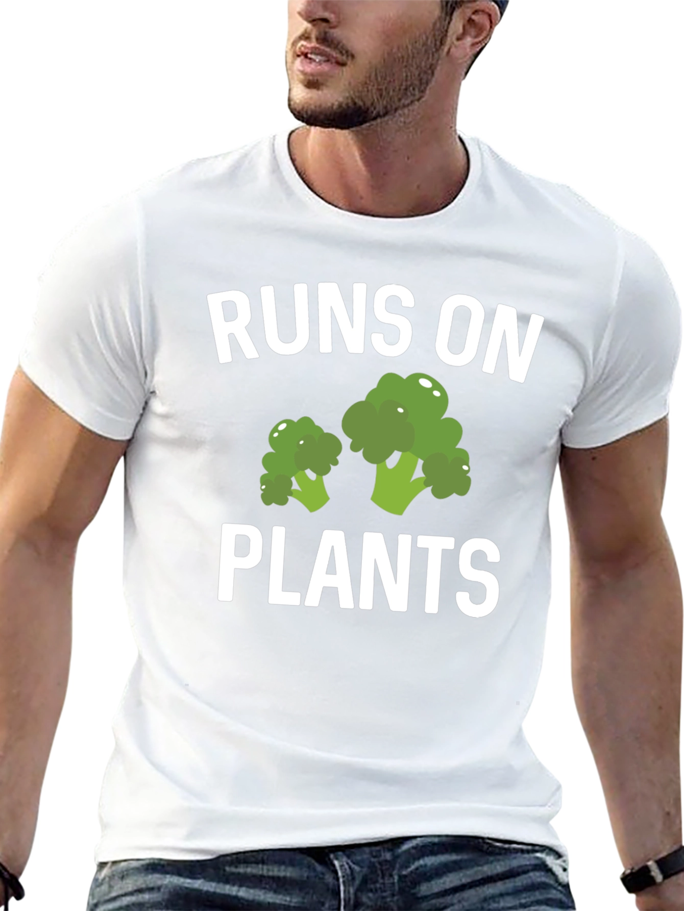 Runs on Plants T-Shirt - Vegan Graphic Tee