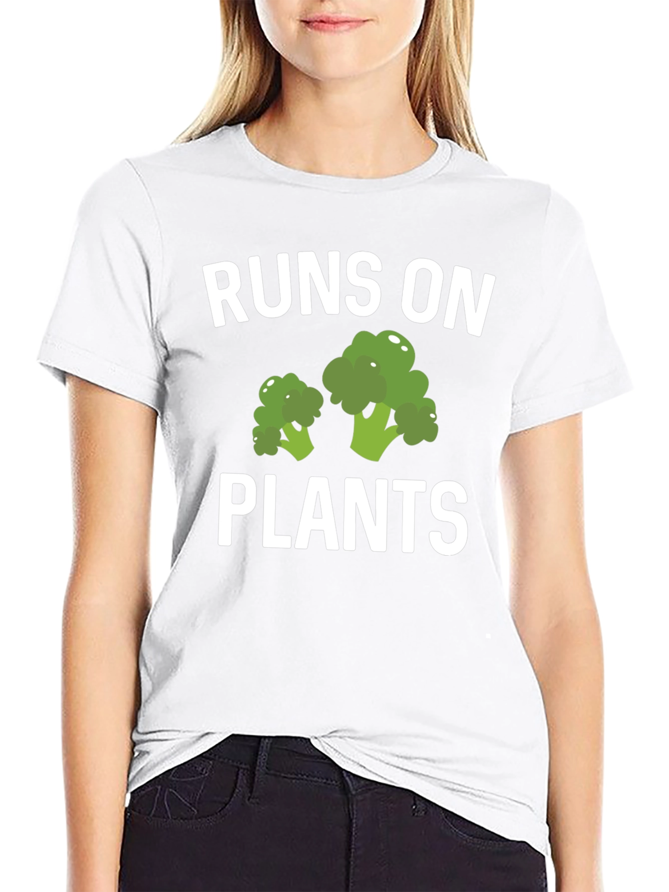 Runs on Plants T-Shirt - Vegan Graphic Tee
