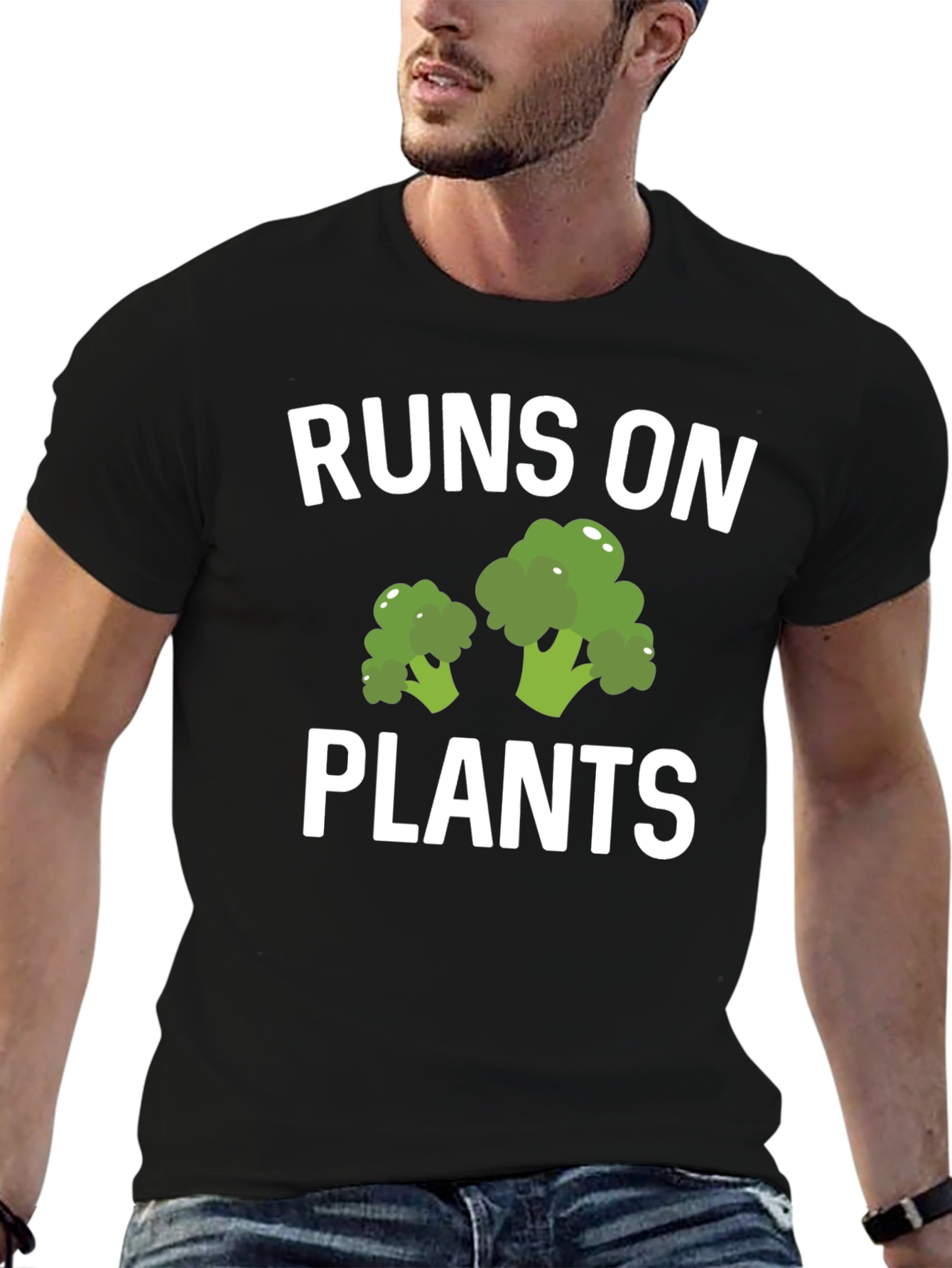 Runs on Plants T-Shirt - Vegan Graphic Tee