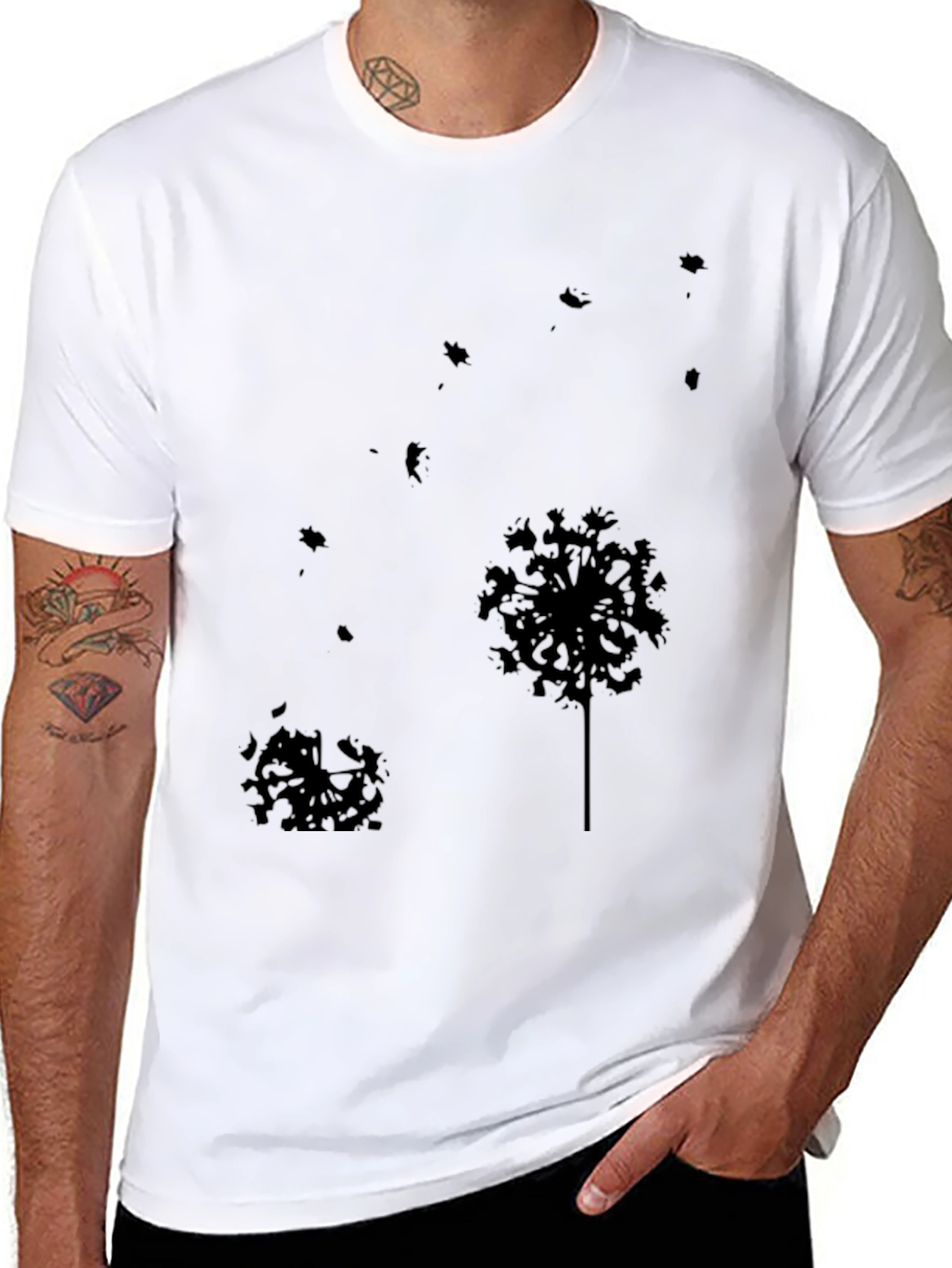 Black Dandelion Graphic Tee