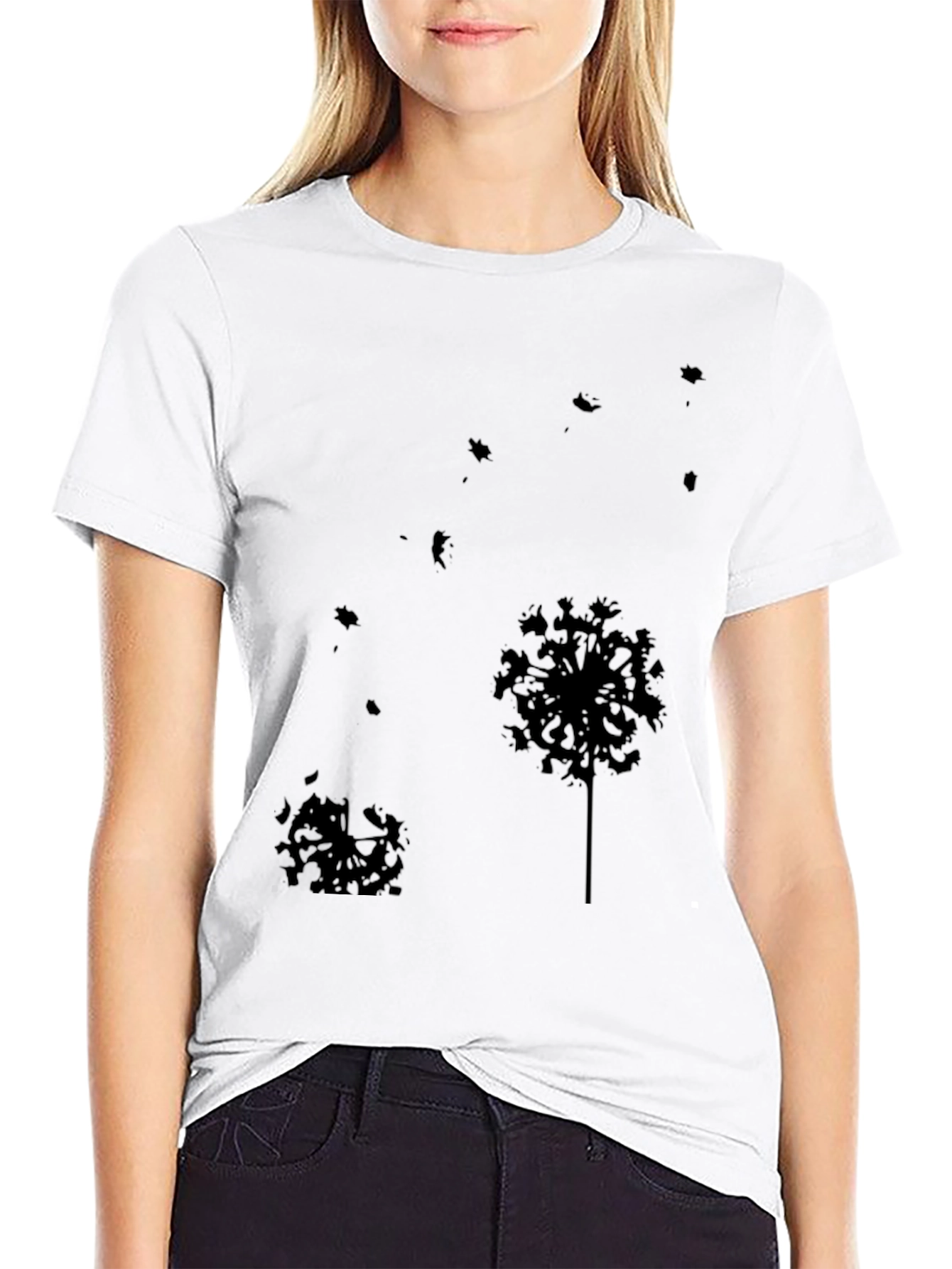Black Dandelion Graphic Tee