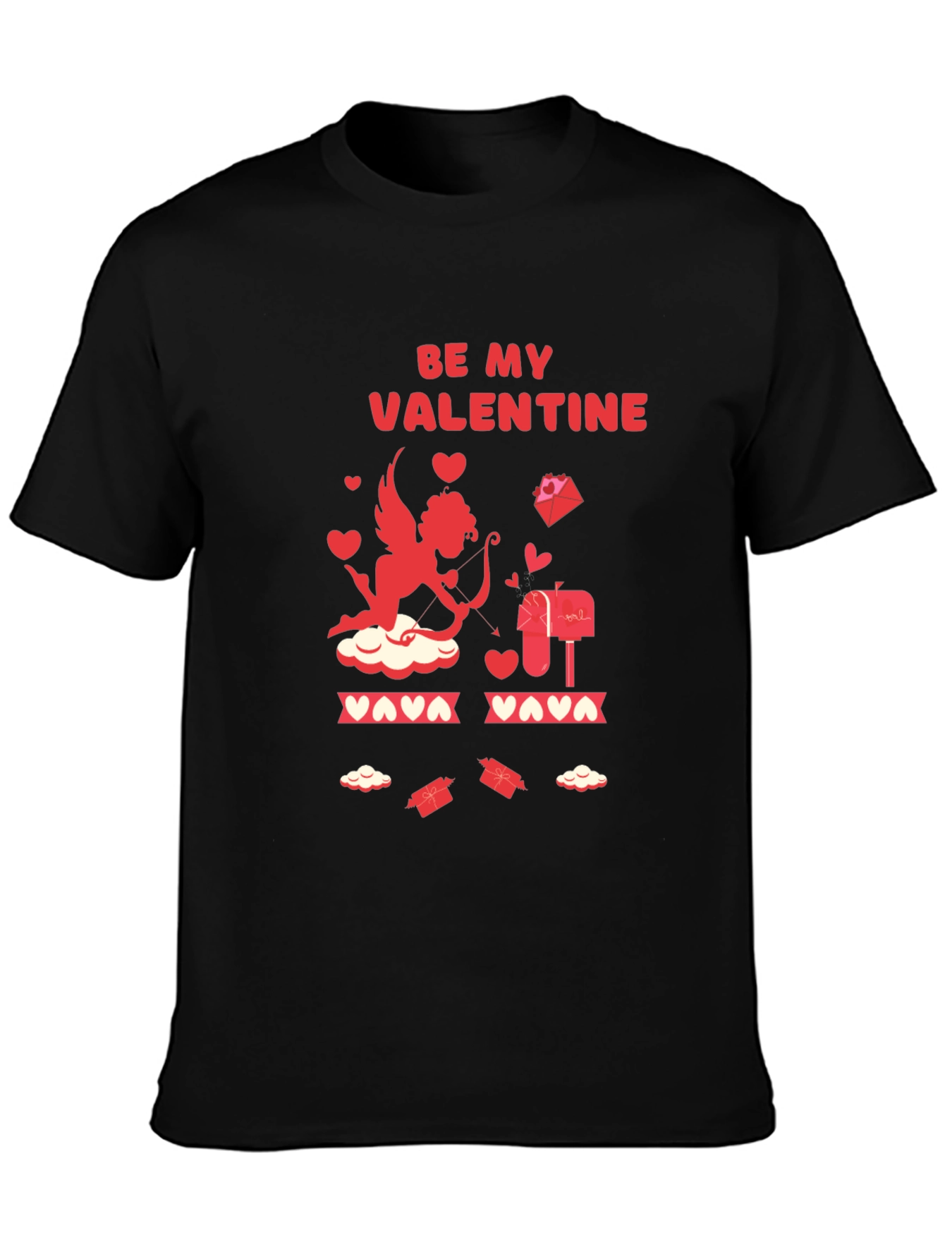 Be My Valentine Cupid Graphic T-Shirt