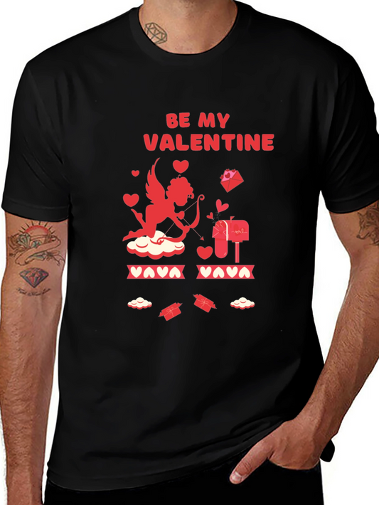 Be My Valentine Cupid Graphic T-Shirt