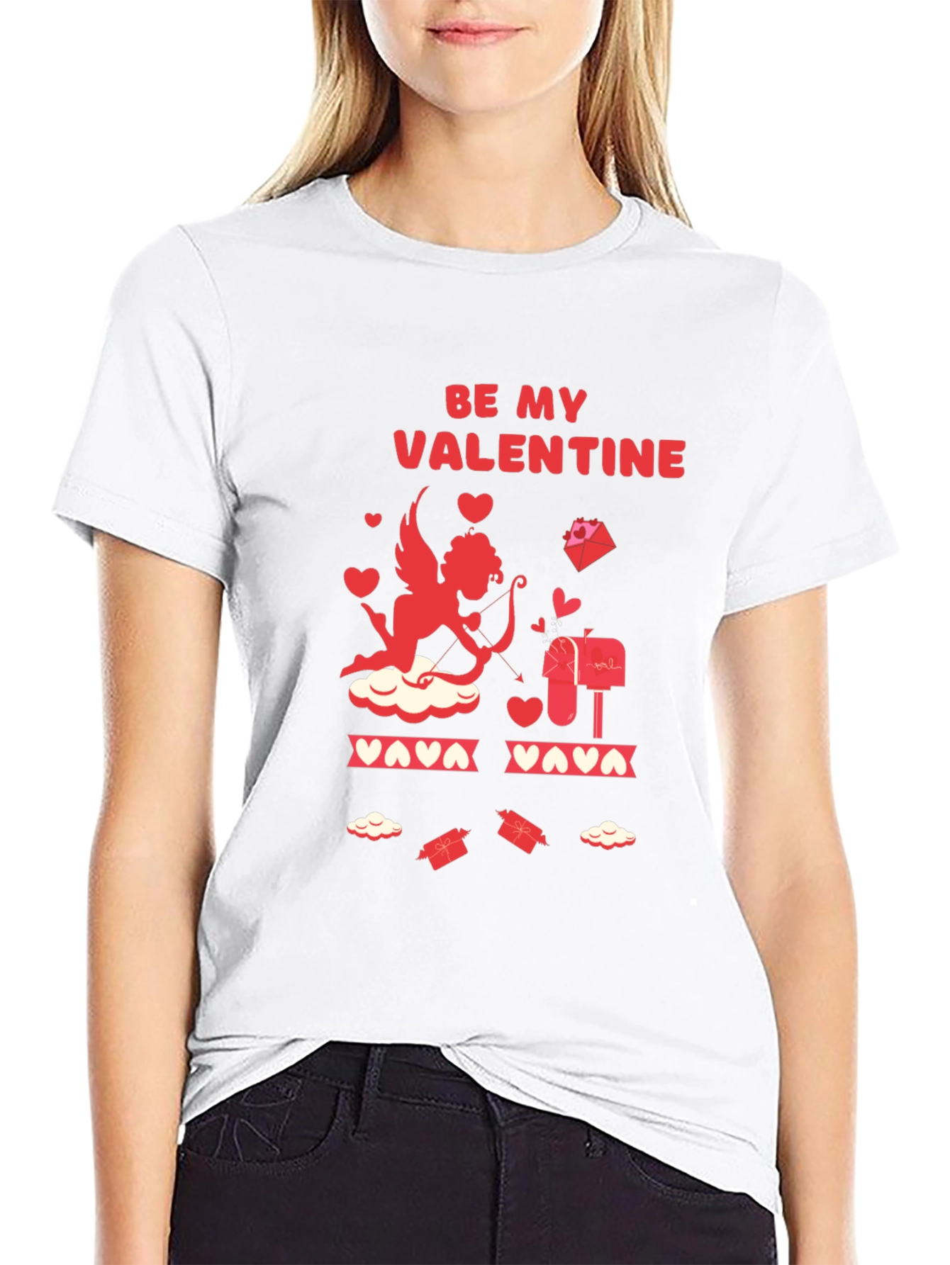 Be My Valentine Cupid Graphic T-Shirt