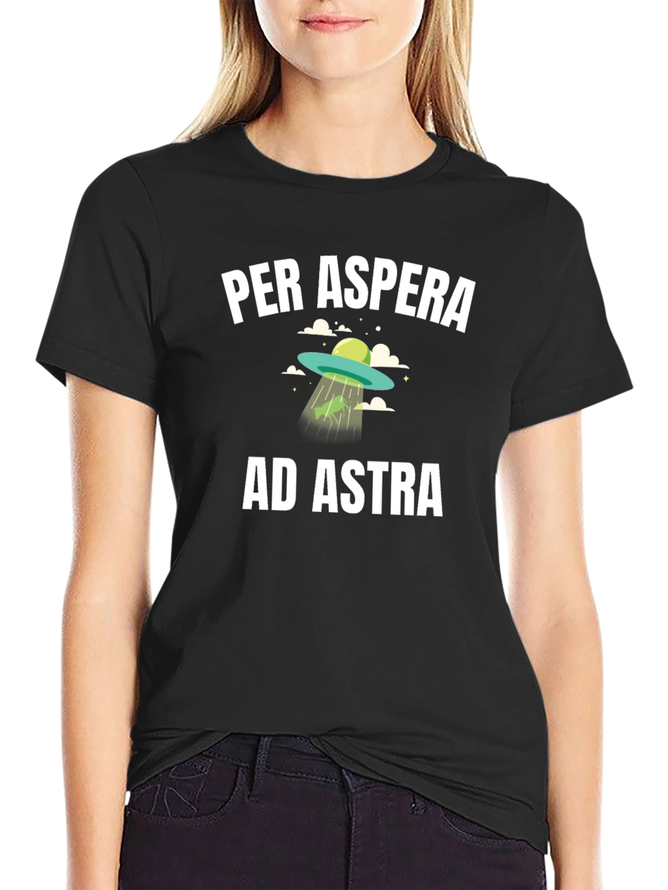 Per Aspera Ad Astra UFO T-Shirt