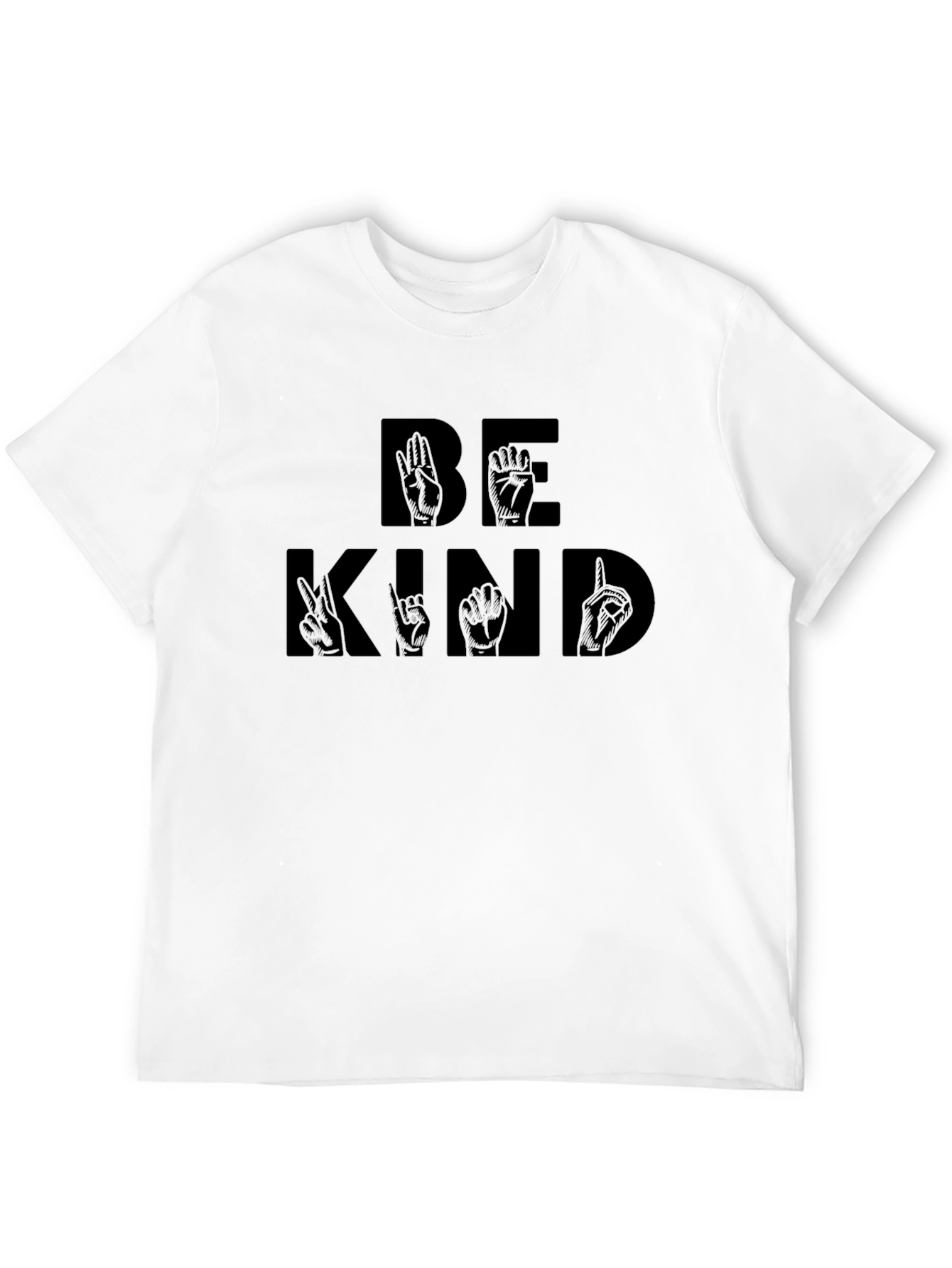 Be Kind ASL Graphic Tee - Black