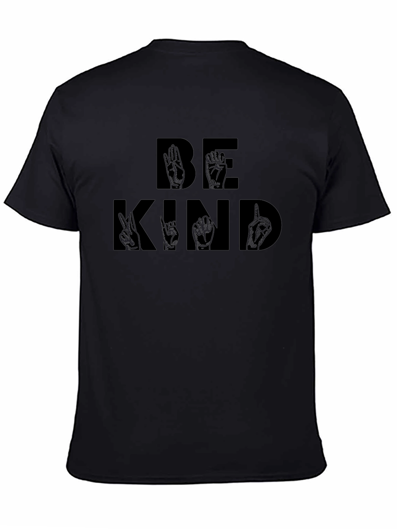 Be Kind ASL Graphic Tee - Black