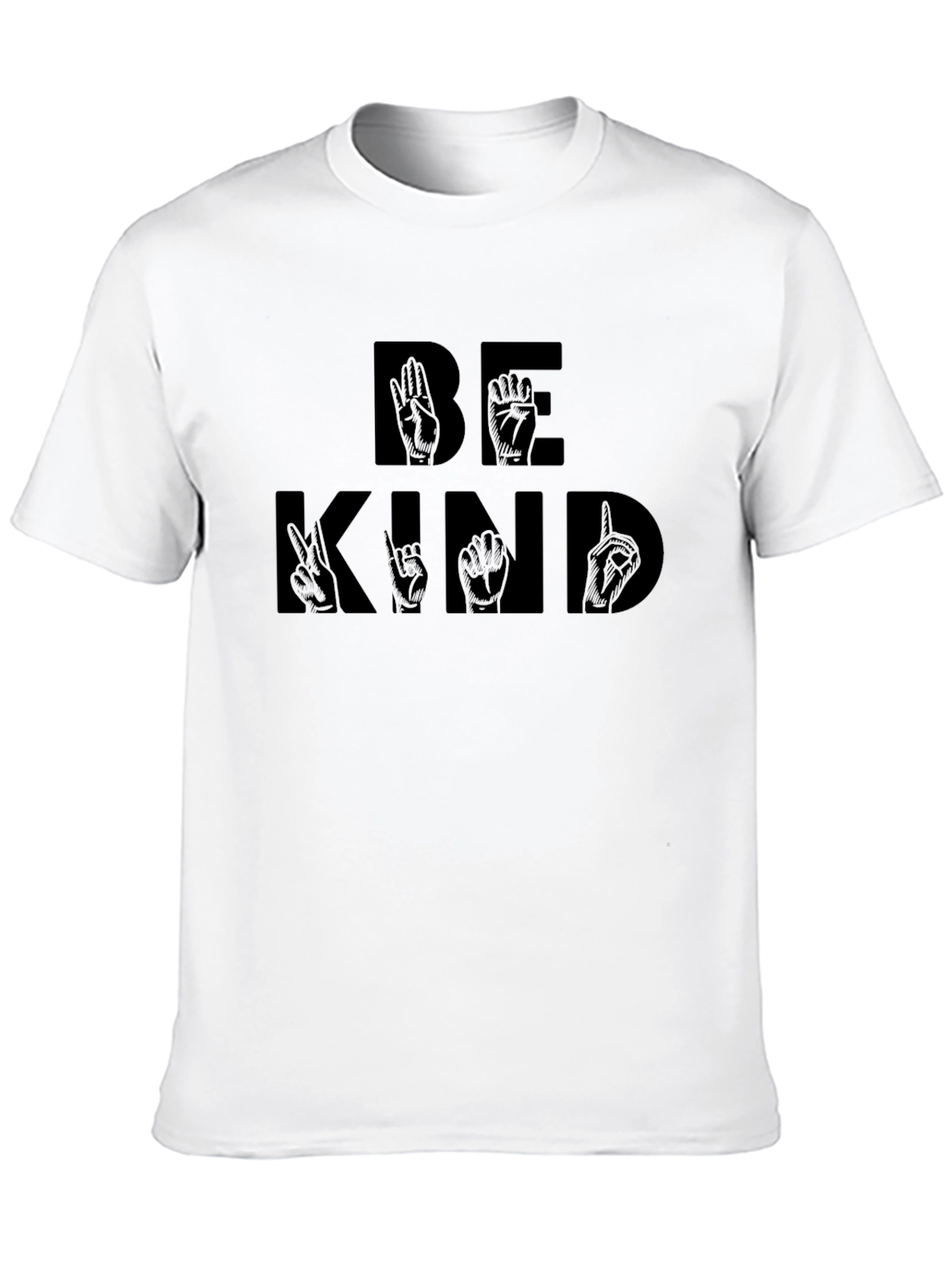 Be Kind ASL Graphic Tee - Black