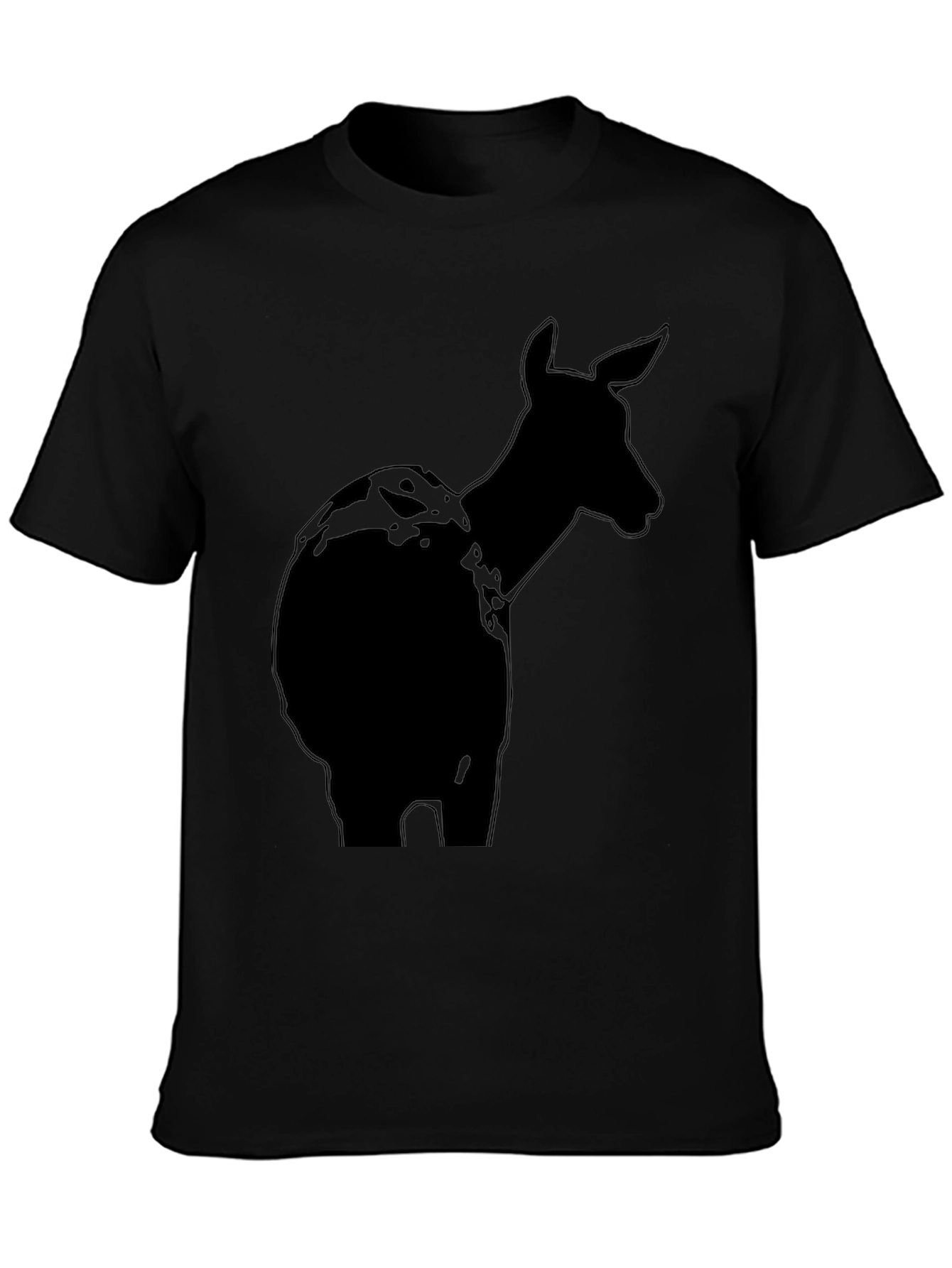 Deer Silhouette Black T-Shirt