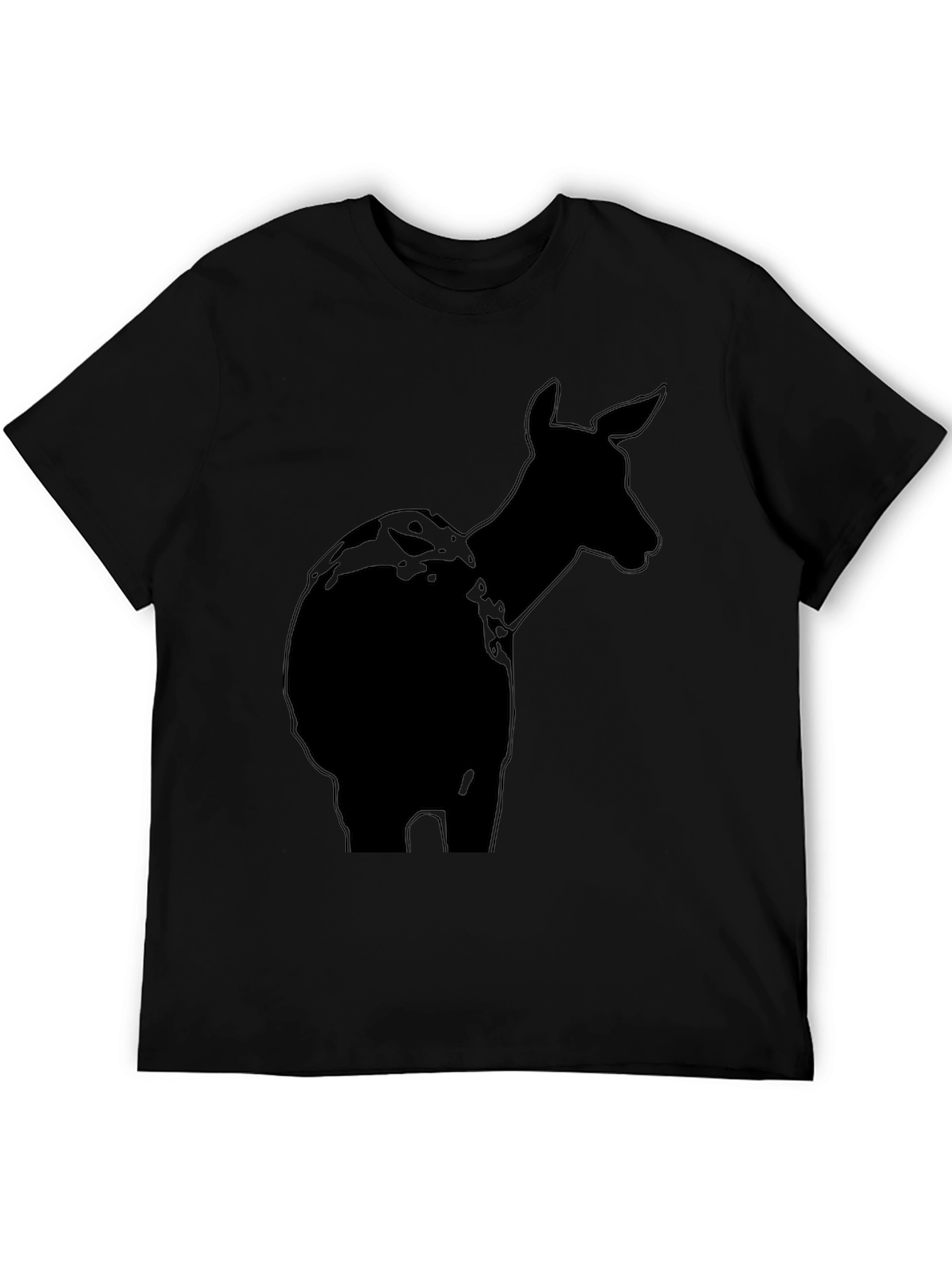Deer Silhouette Black T-Shirt