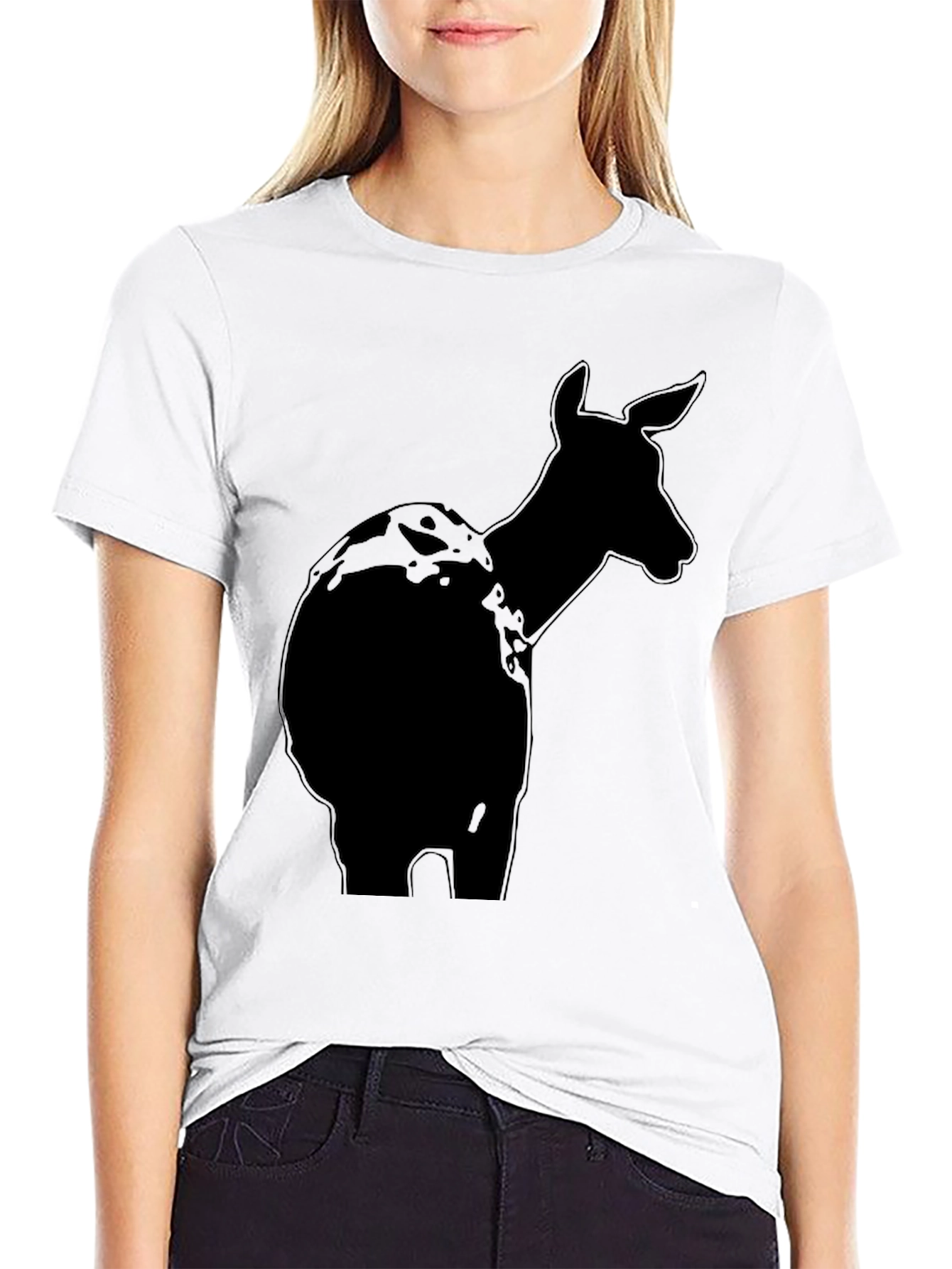 Deer Silhouette Black T-Shirt
